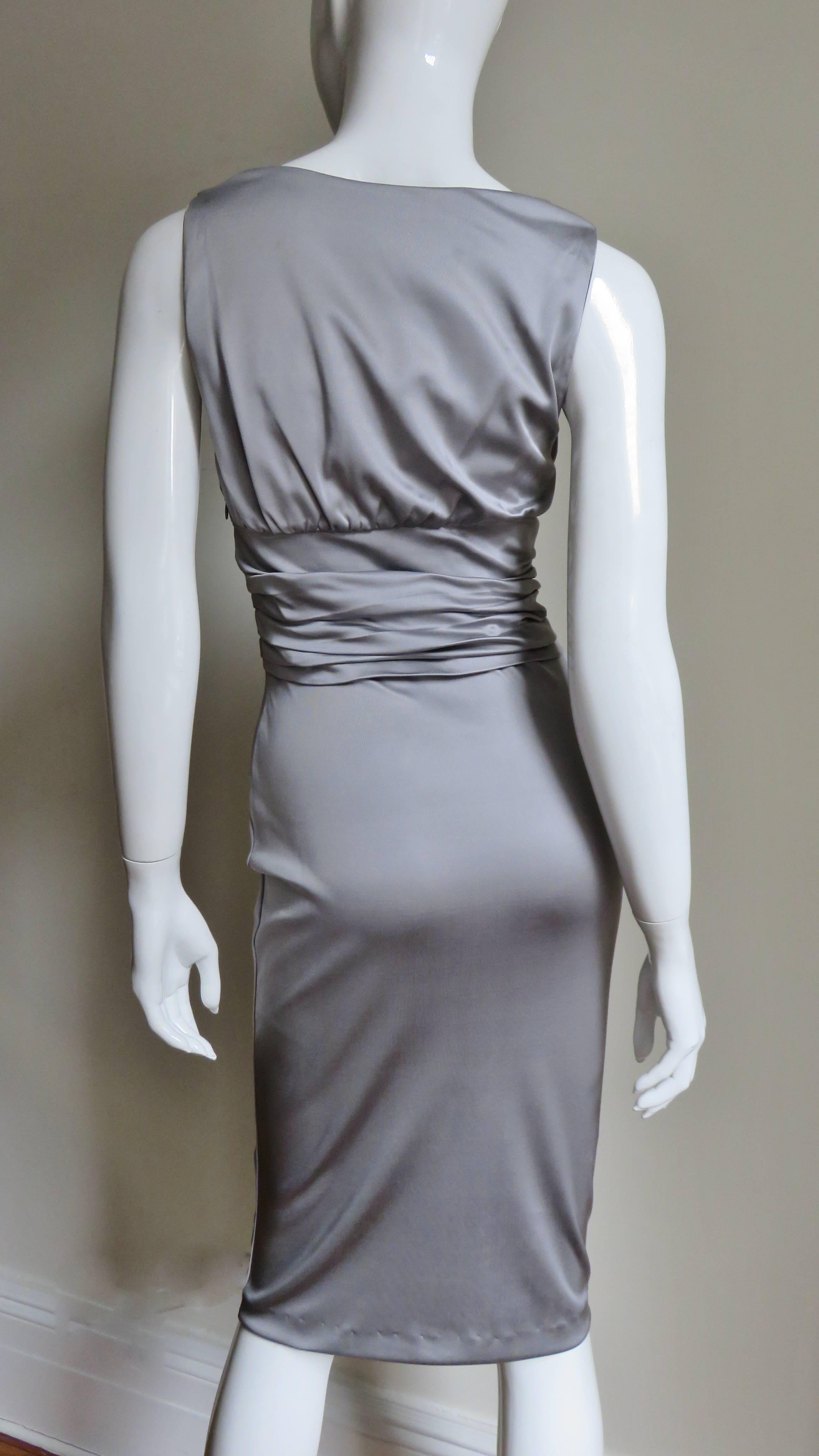 Valentino Silk Jersey Bodycon Dress For Sale 3