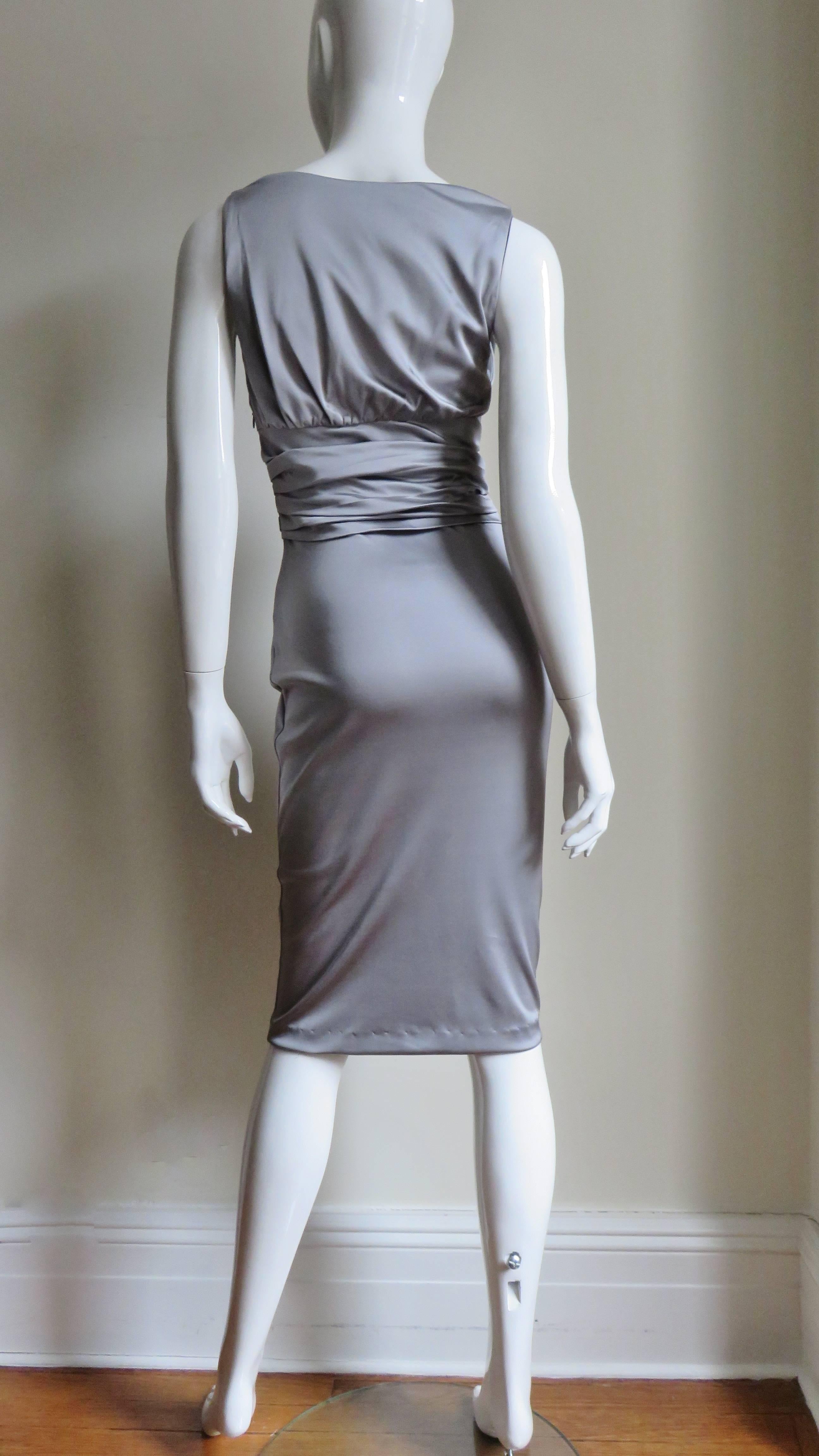 Valentino Silk Jersey Bodycon Dress For Sale 6