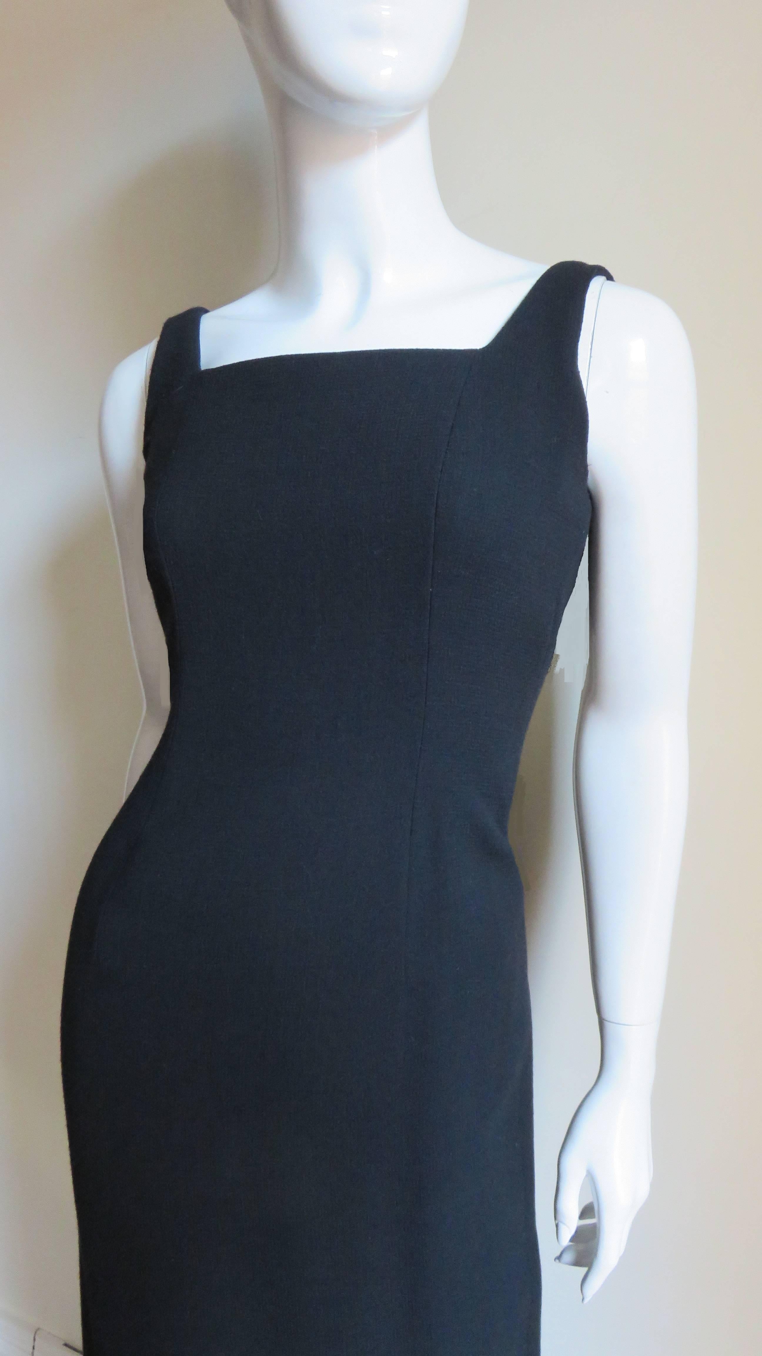Todd Oldham Vestido de pasarela sin espalda Años 90 Negro