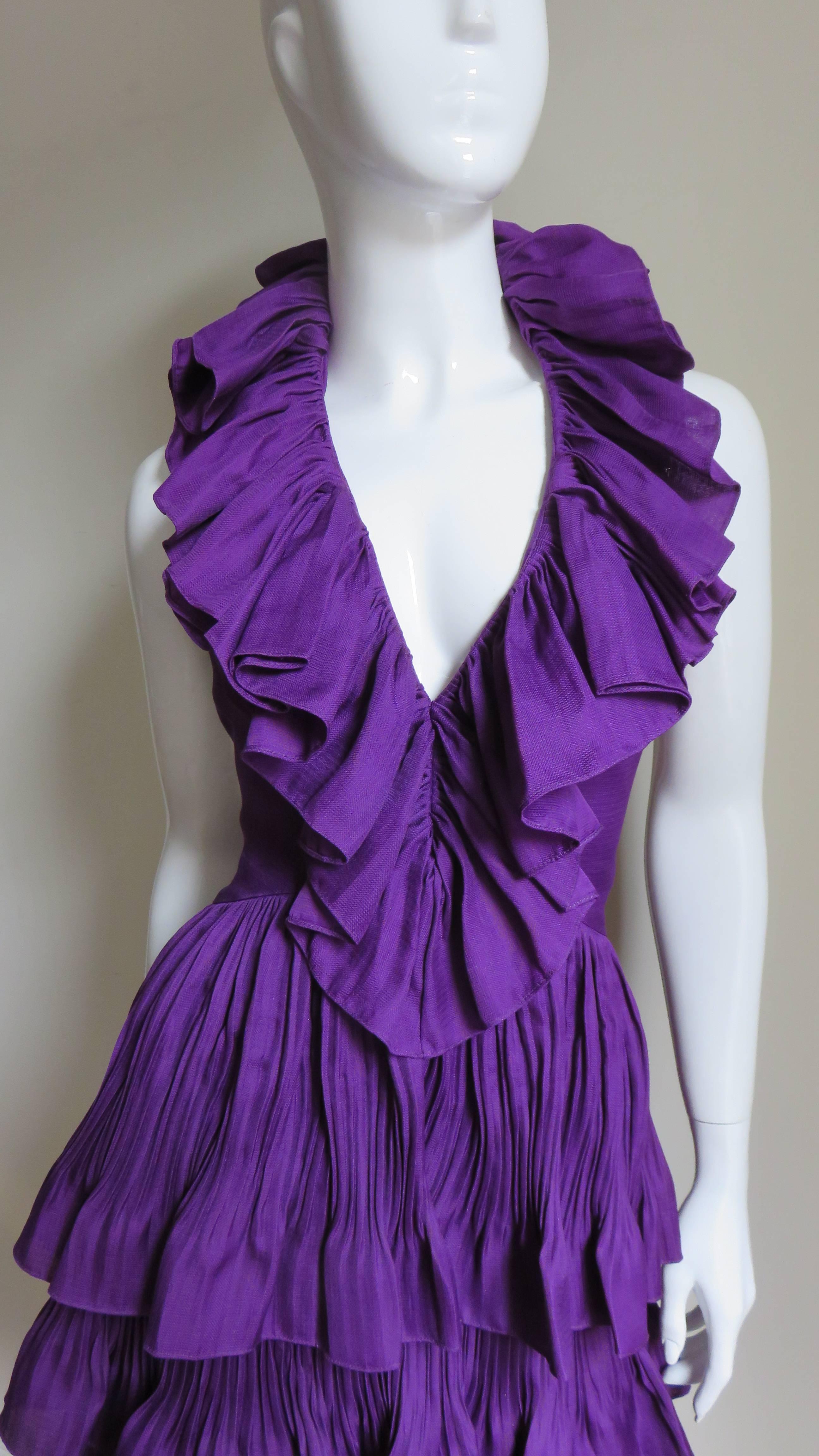 John Galliano for Christian Dior 2009 Plunge Silk Halter Dress 1