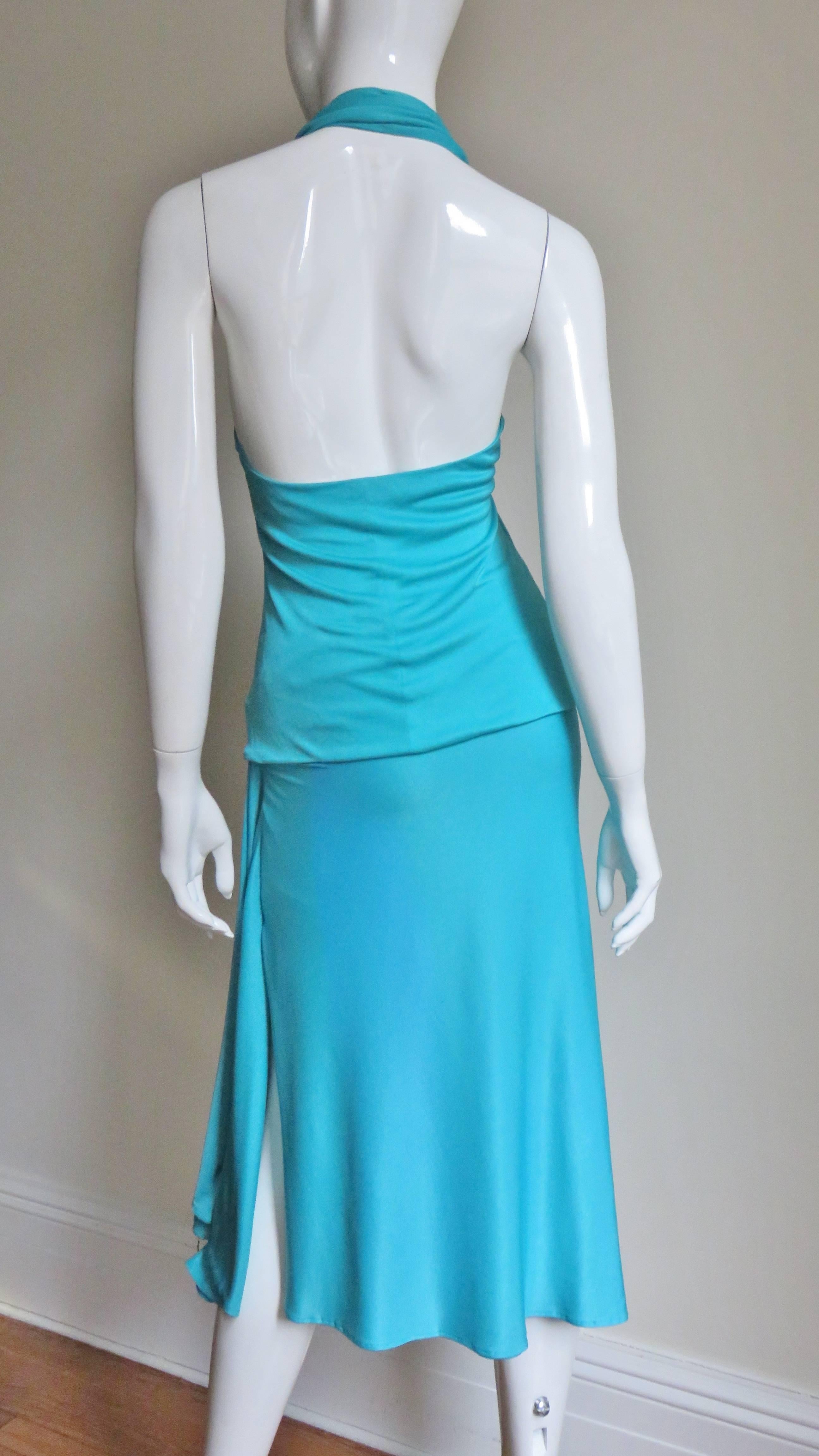 Vintage Gianni Versace Plunge Halter Dress 4