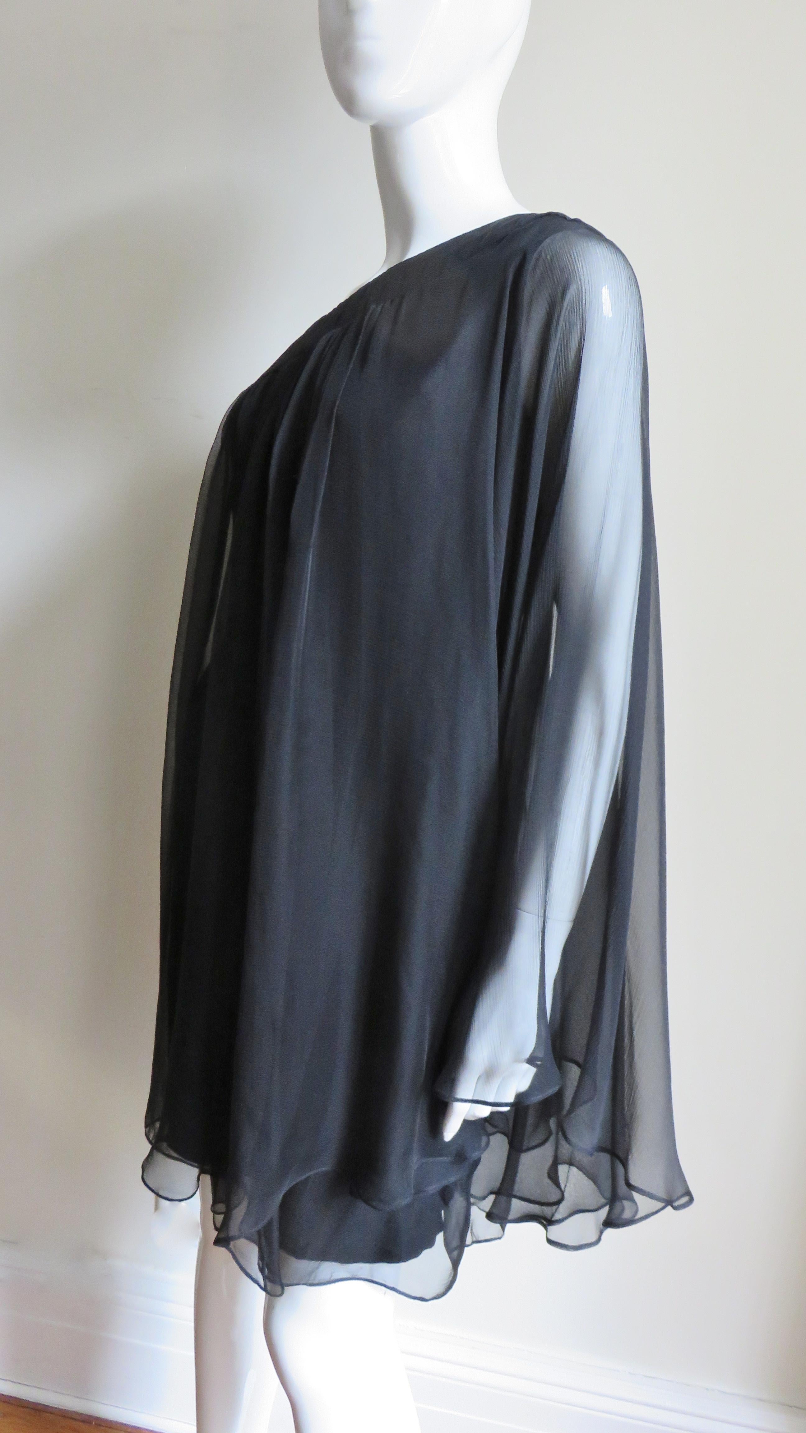 Christian Dior One Shoulder Silk Caftan Dress In Good Condition In Water Mill, NY