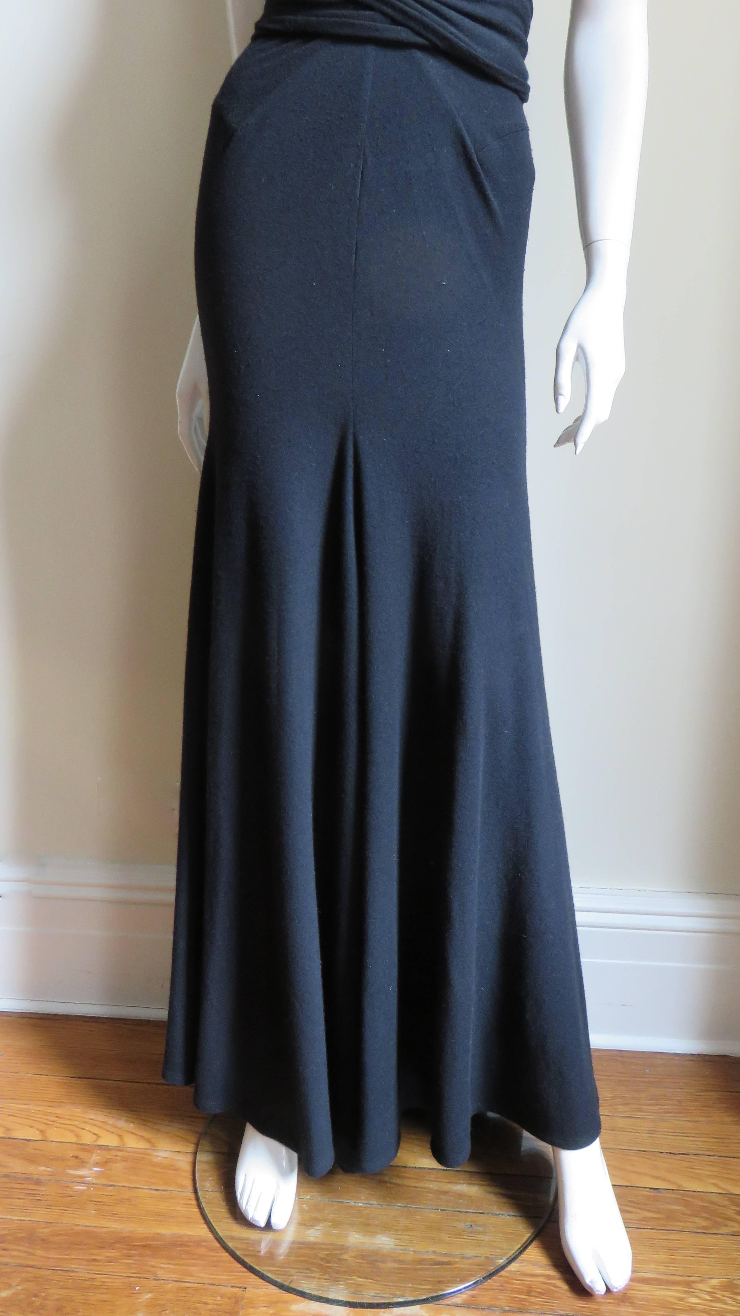 1990s Donna Karan Plunge Halter Maxi Dress In New Condition In Water Mill, NY