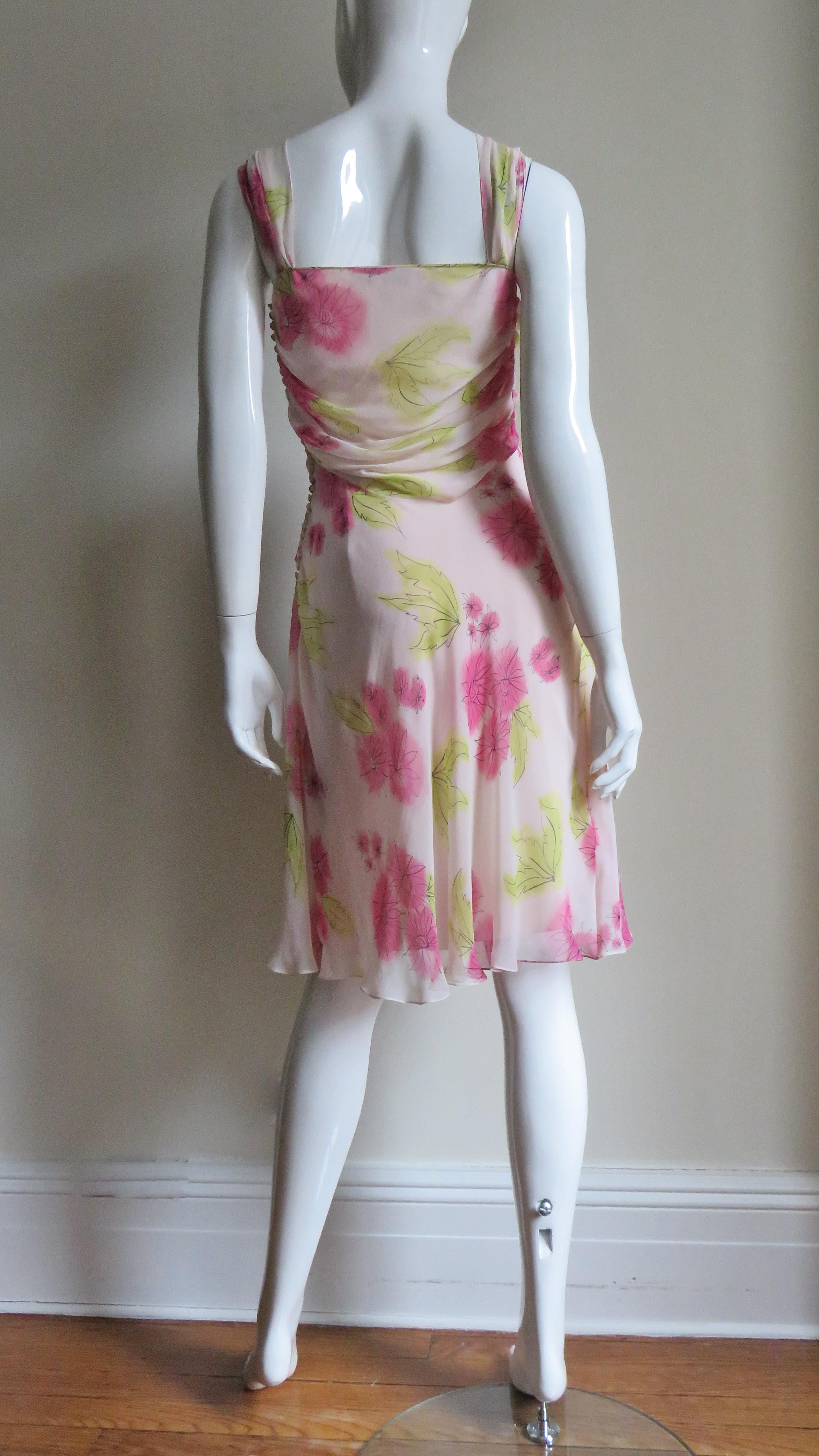 Christian Dior Blush Silk Flower Dress 1