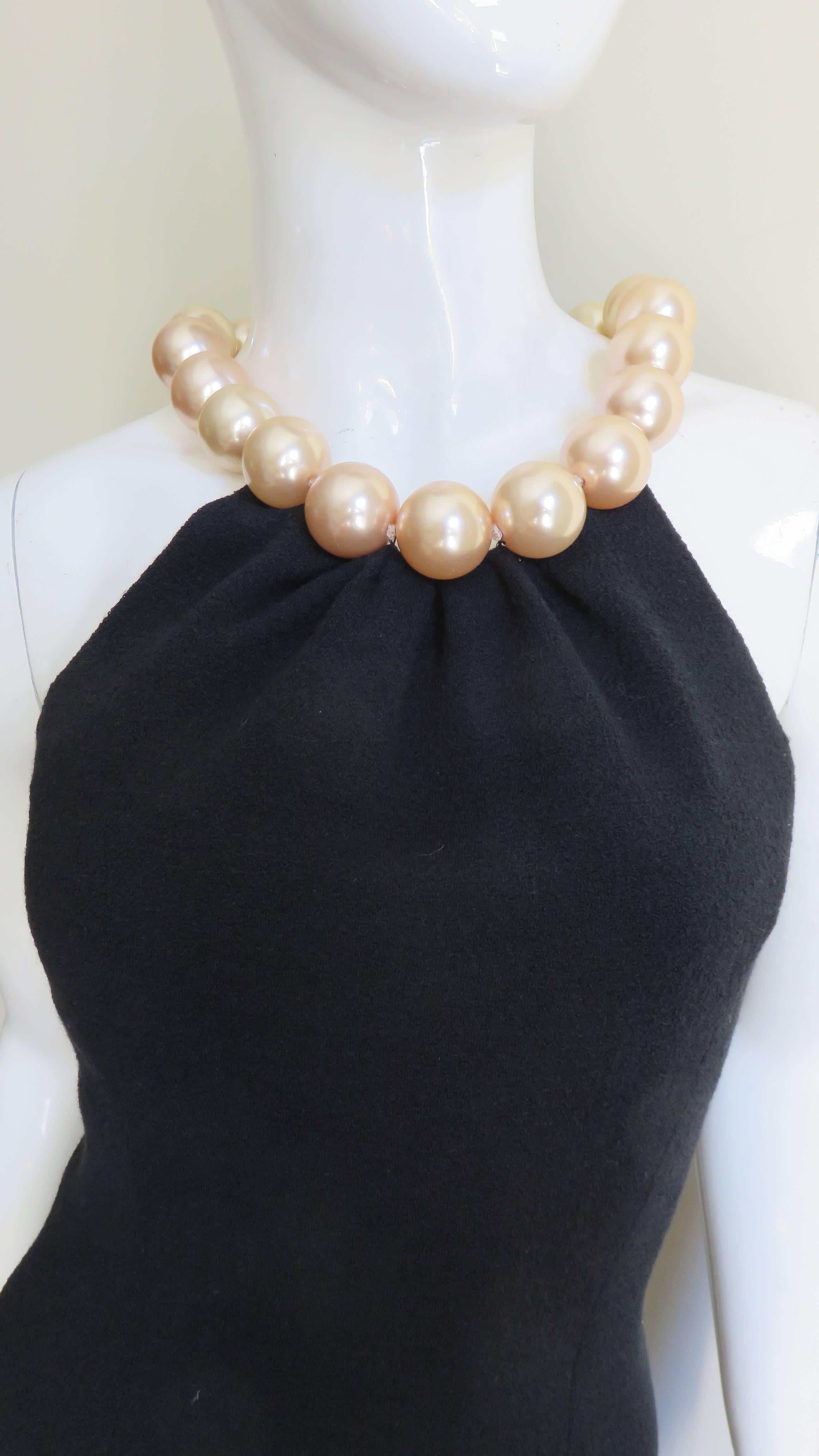 pearl neckline dress