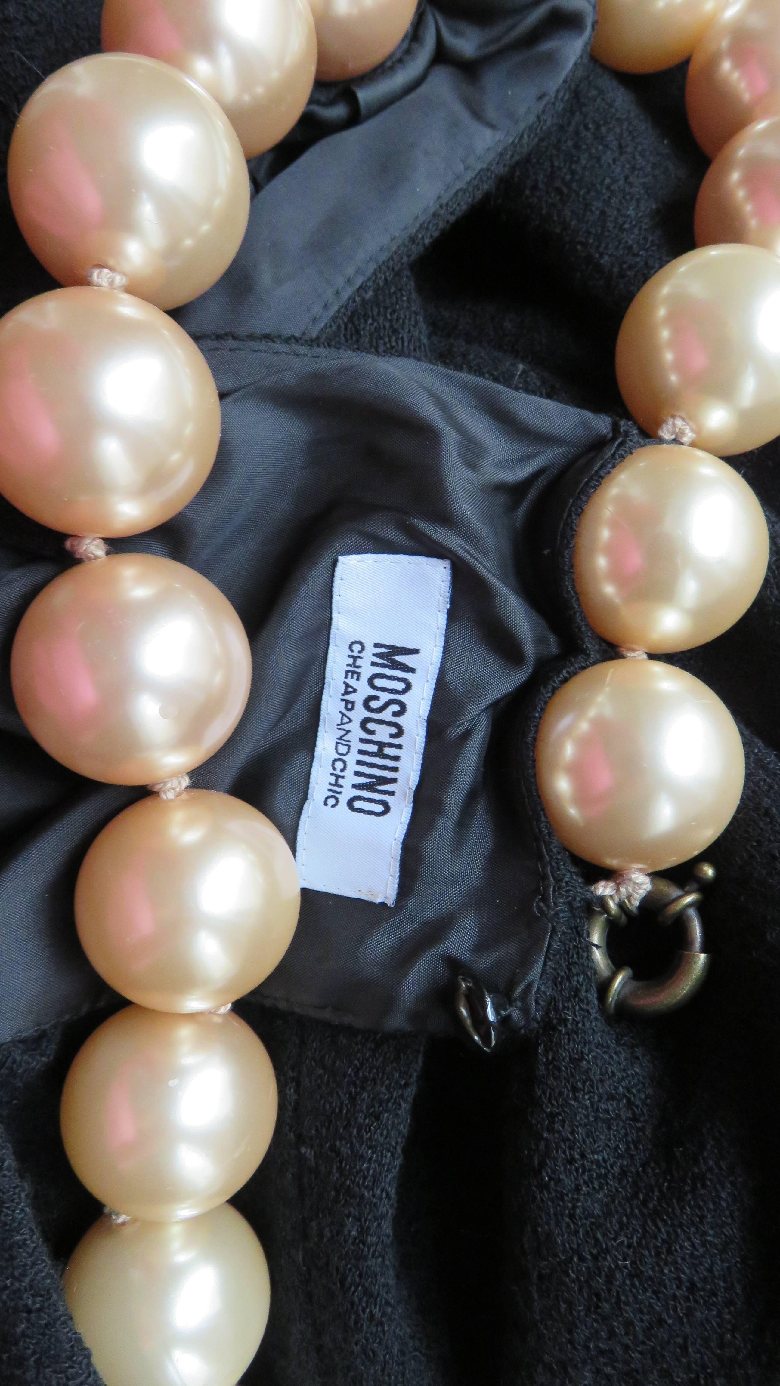 Moschino Pearl Collar Dress For Sale 6