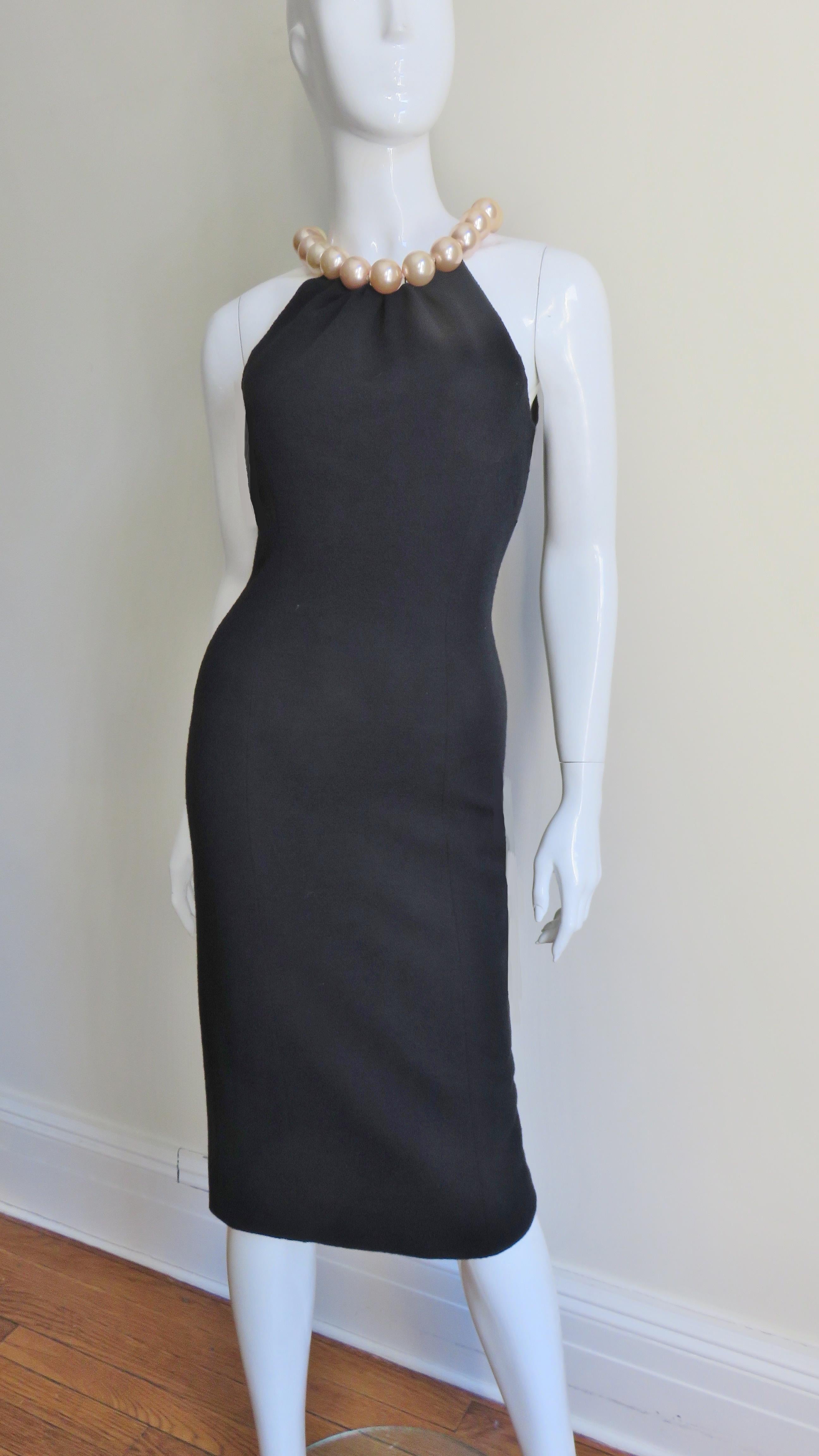 Moschino Pearl Collar Dress In Good Condition For Sale In Water Mill, NY