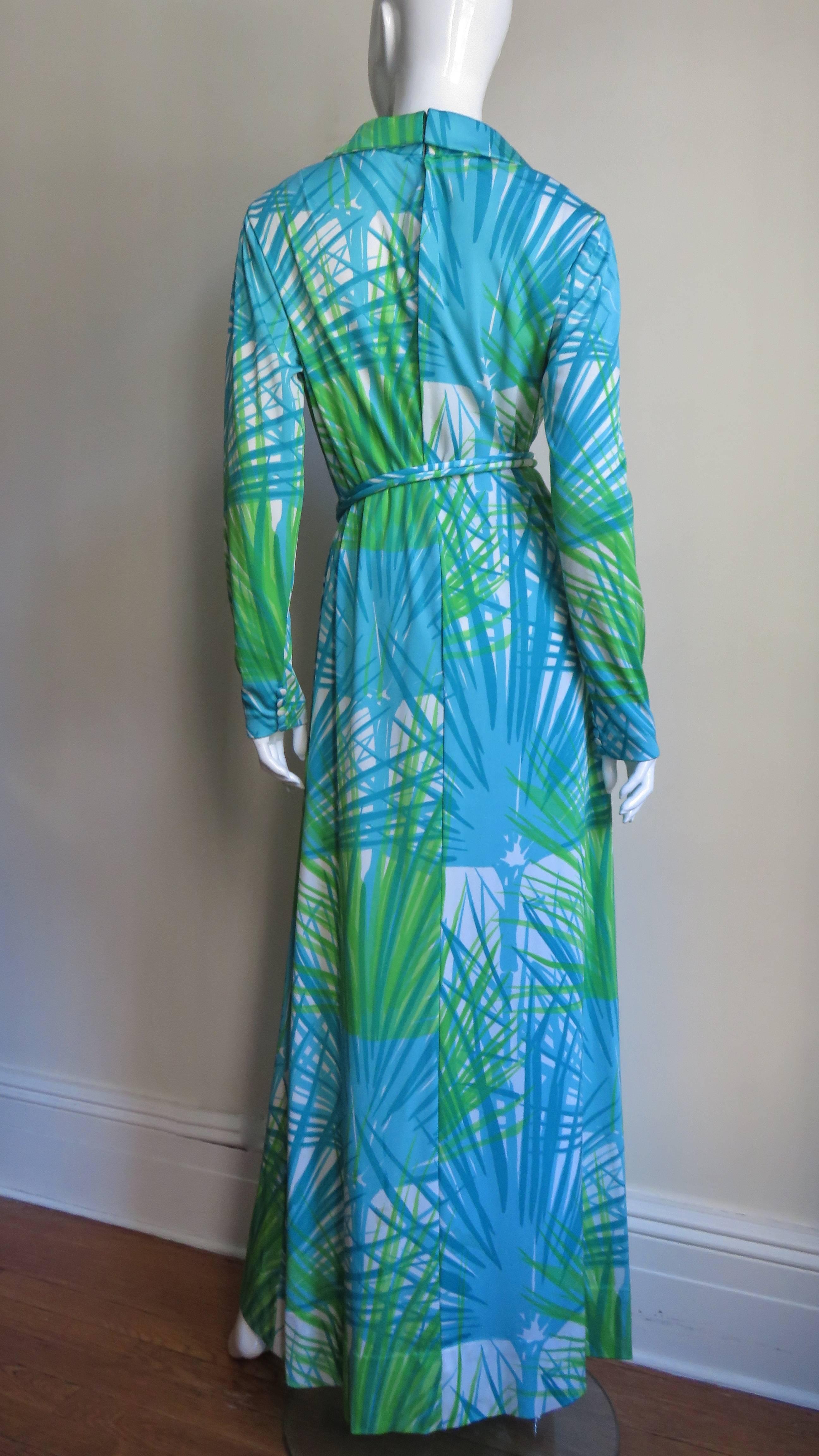 1970's La Mendola Maxi Dress with Silk Cape/Over Skirt 4