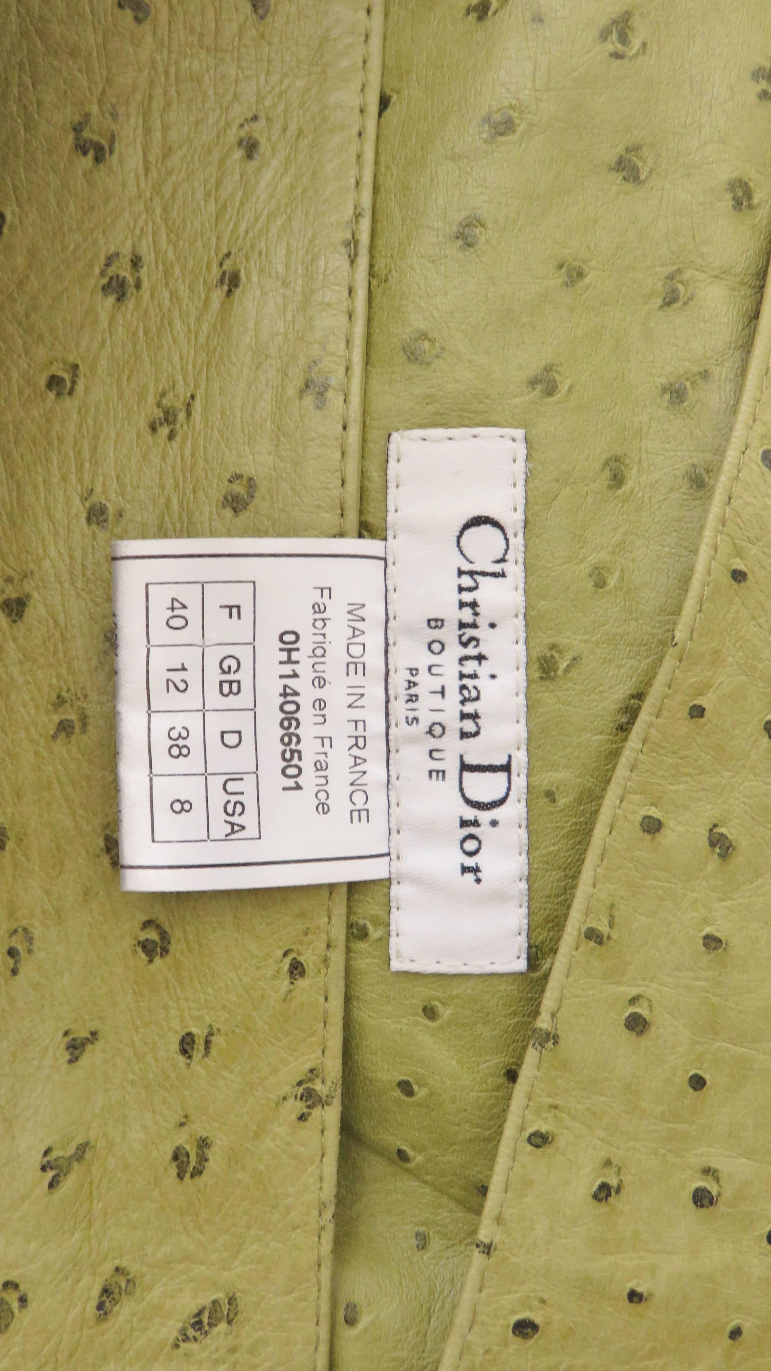  Christian Dior Decadent Ostrich Leather Halter Dress 2
