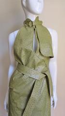 Christian Dior Decadent Ostrich Leather Halter Dress
