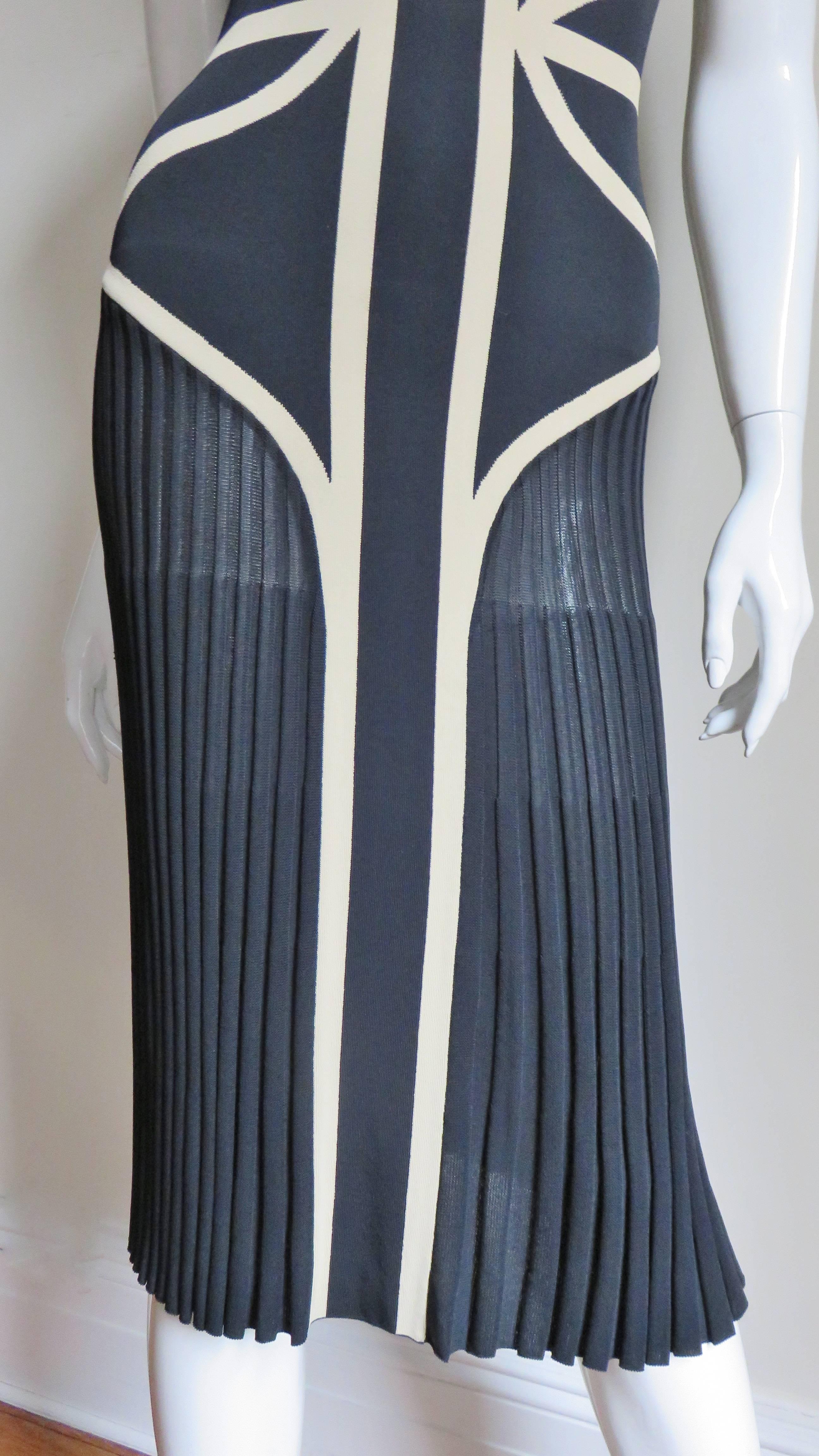 Black Alexander McQueen Geometric Color Block Bodycon Dress For Sale