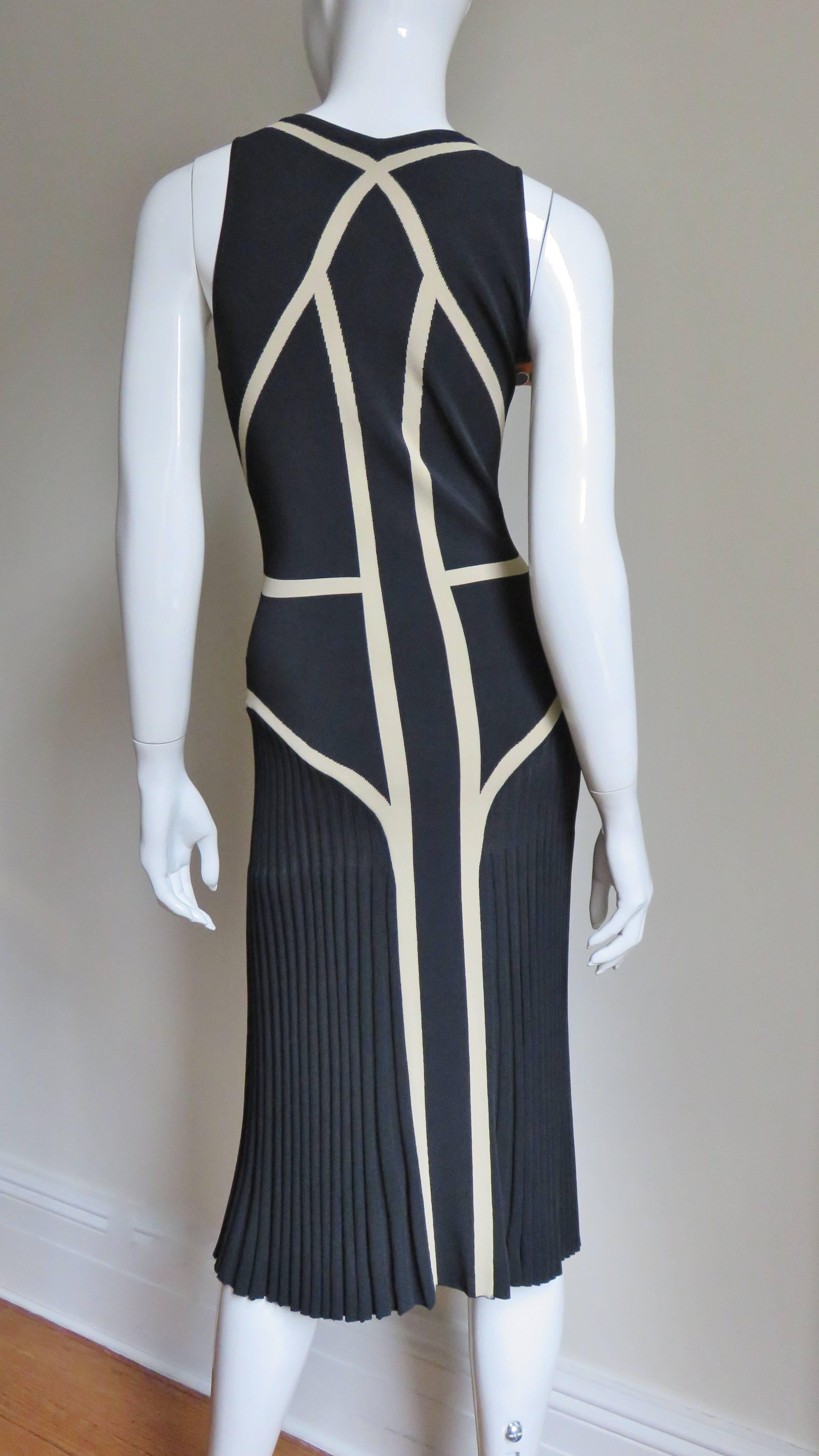 Alexander McQueen Geometric Color Block Bodycon Dress For Sale 1