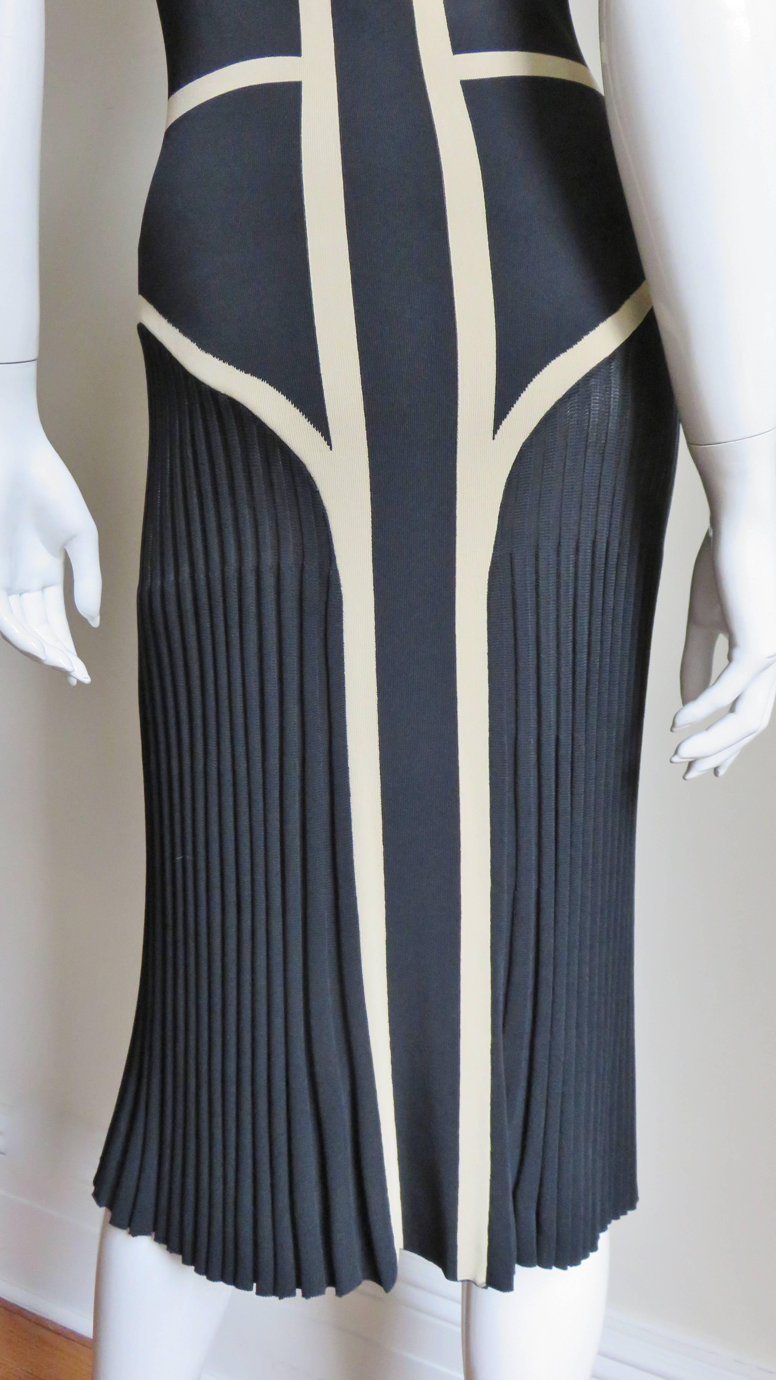 Alexander McQueen Geometric Color Block Bodycon Dress For Sale 3