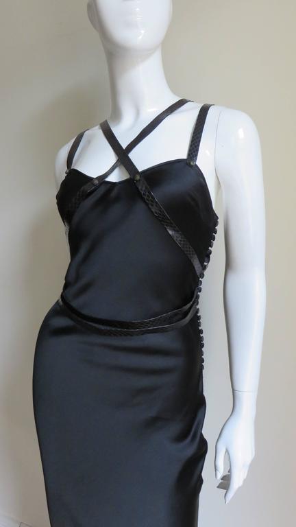 Christian Dior Silk Dress With Leather Harness For Sale at 1stdibs
