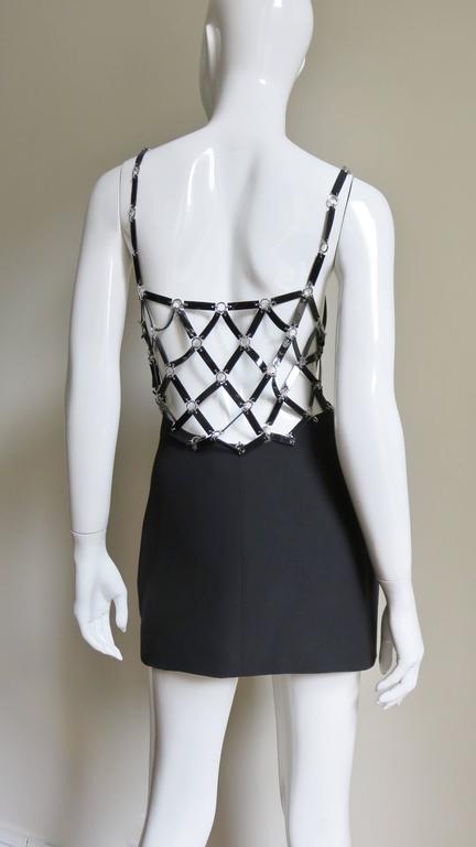 Versace Dress With Leather and Metal Link Cutout Sides and Back For ...