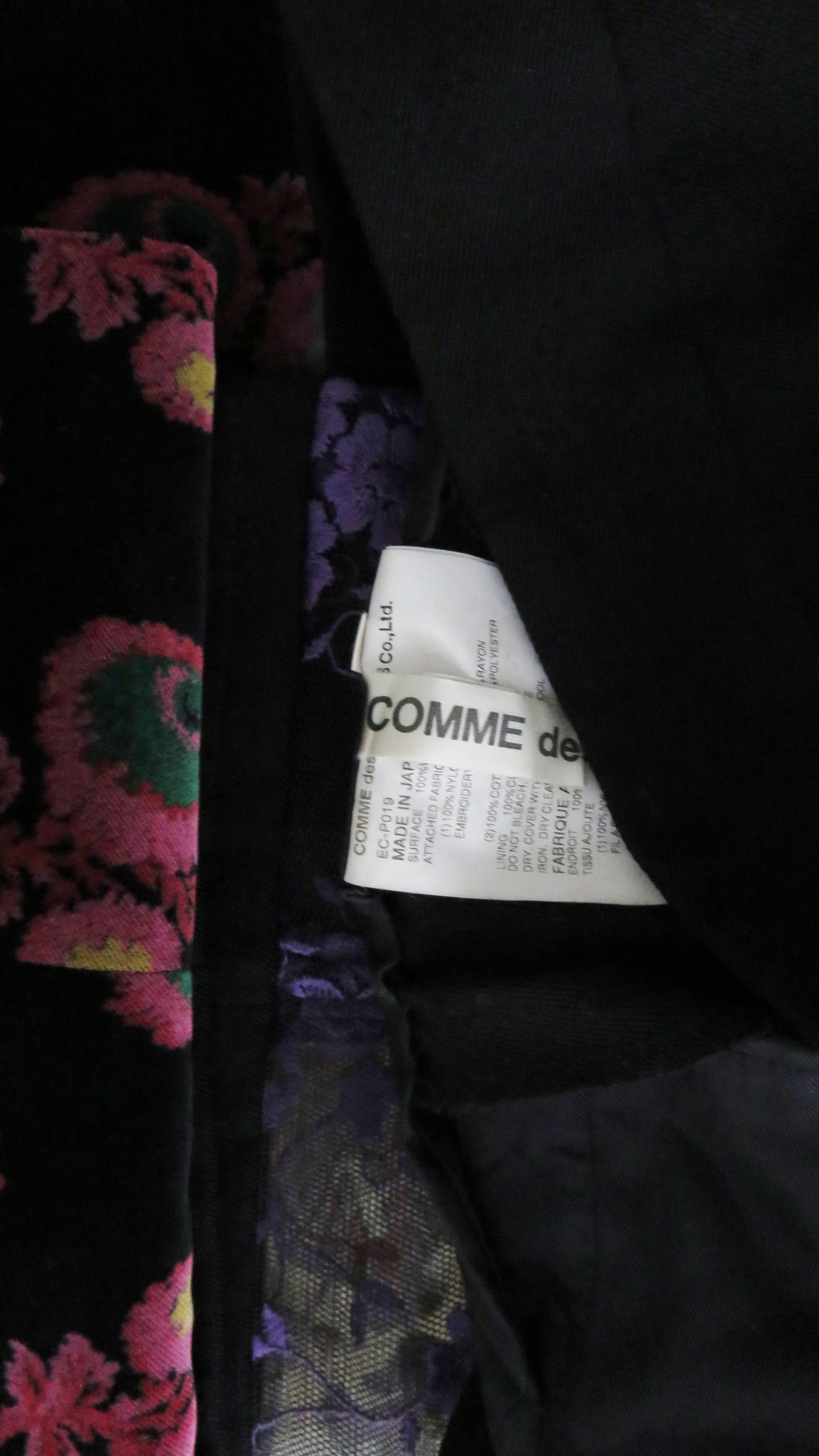 2001 AD Comme des Garcons Pants with Velvet and Lace Panels 9