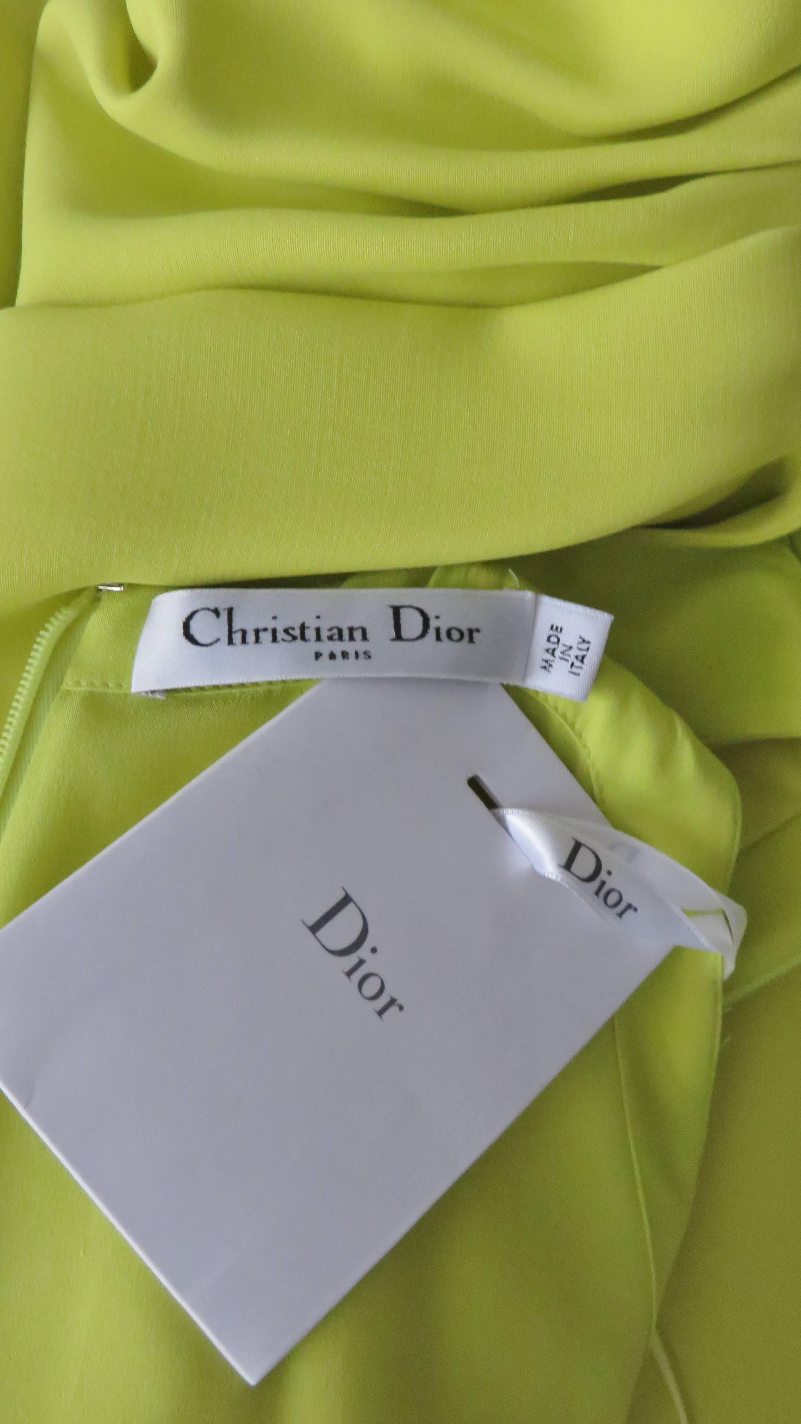 2000s Christian Dior Citron Gown 7