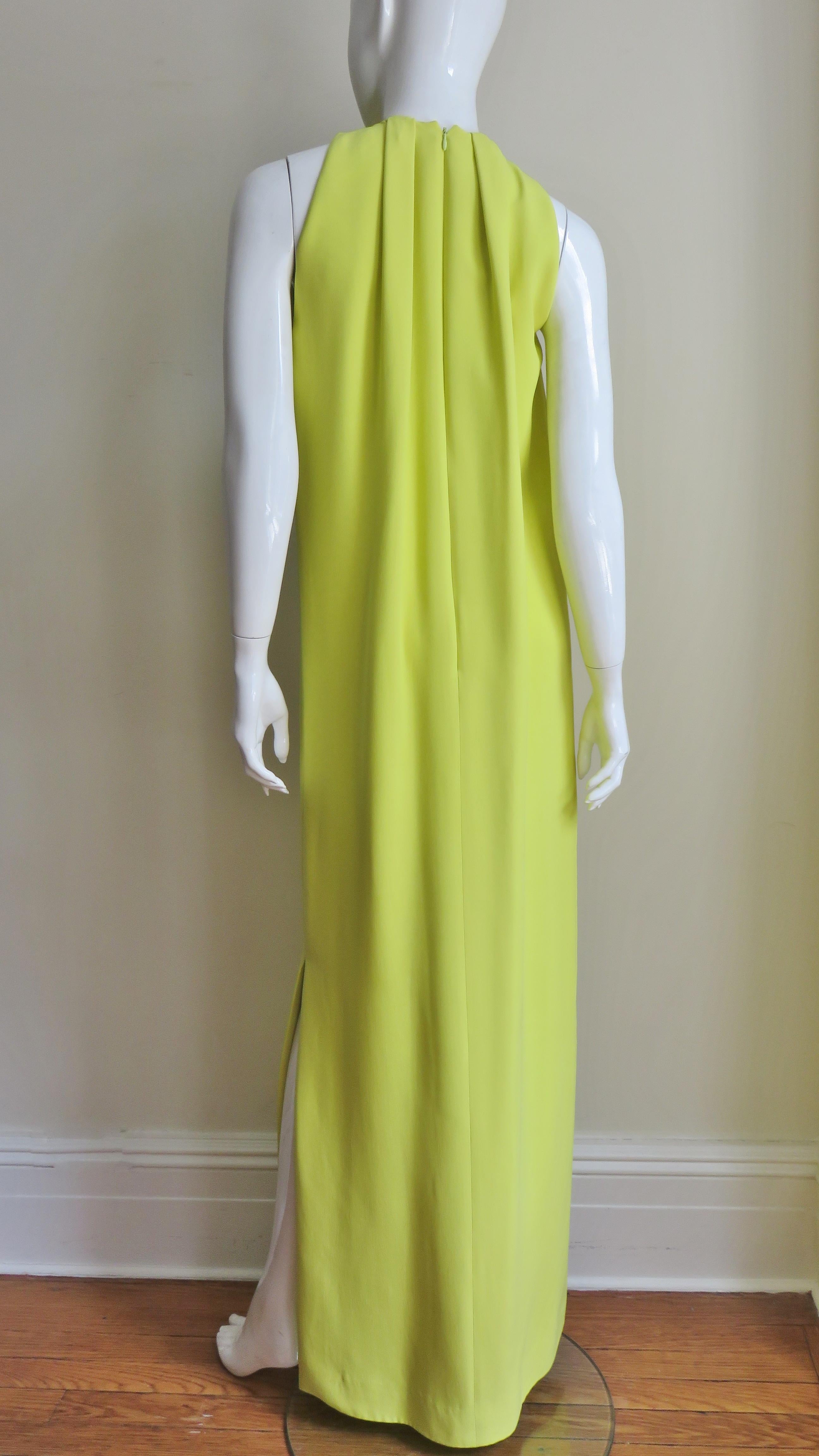 2000s Christian Dior Citron Gown 3