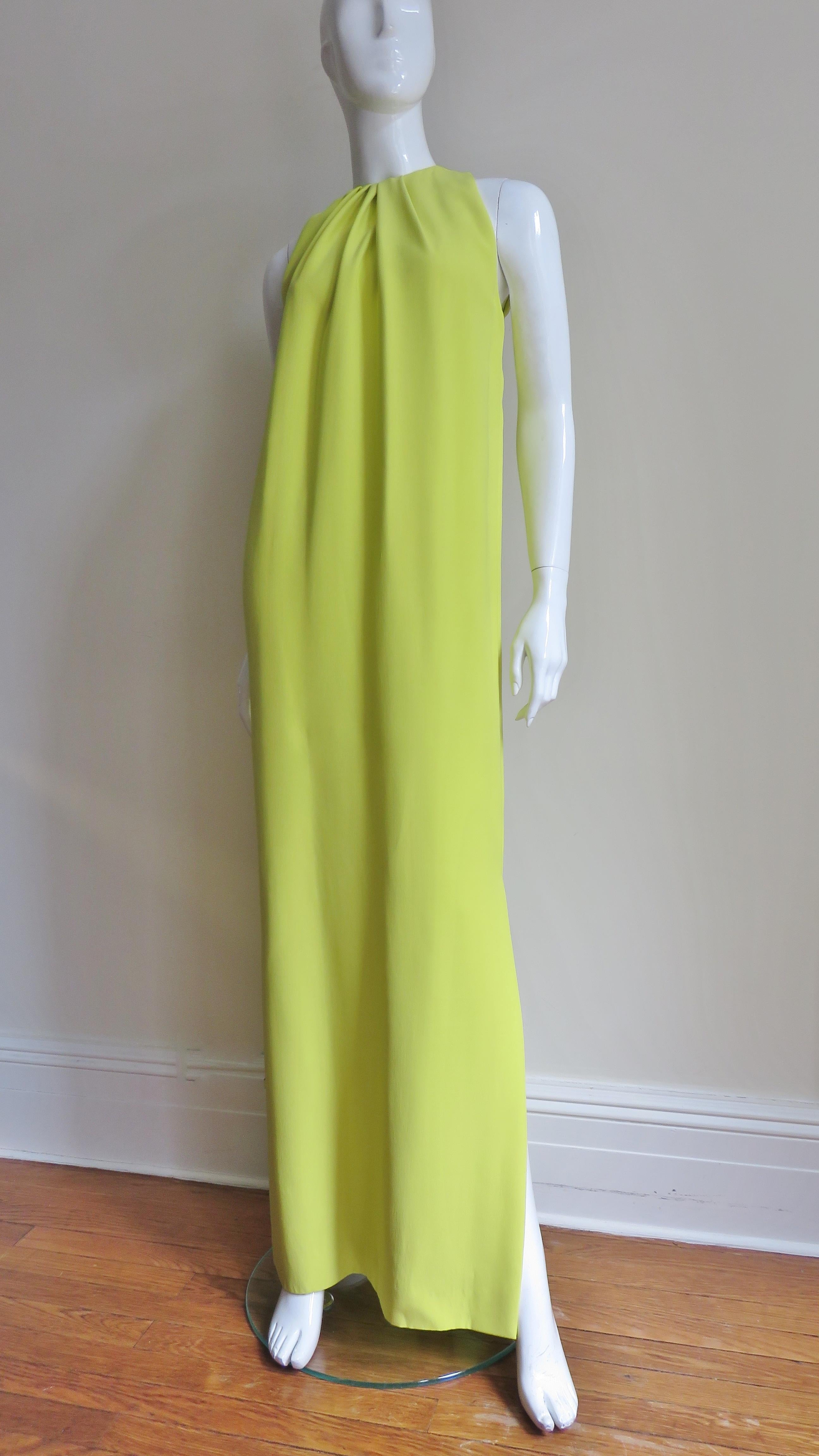 2000s Christian Dior Citron Gown 2