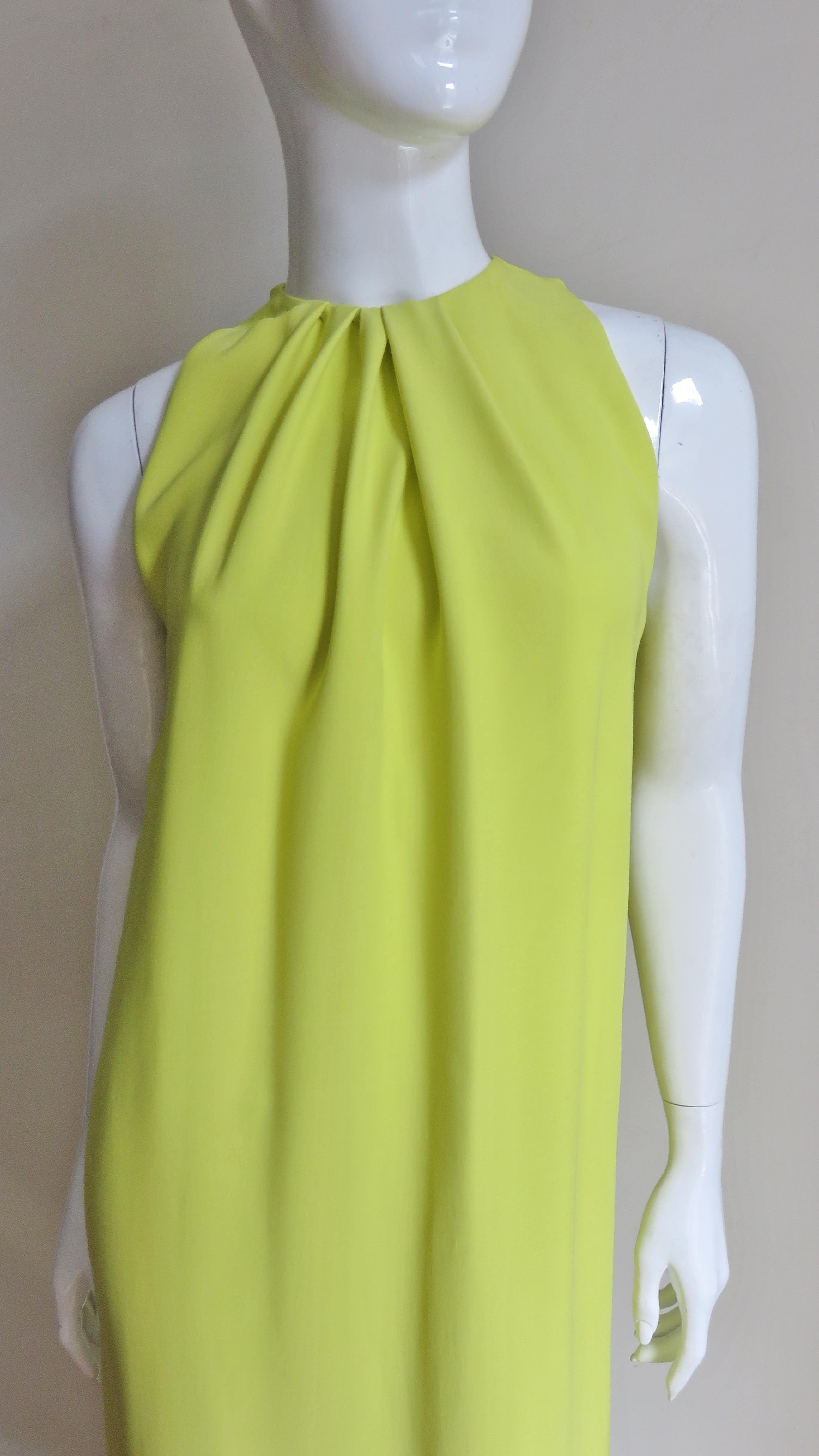 2000s Christian Dior Citron Gown In Excellent Condition In Water Mill, NY
