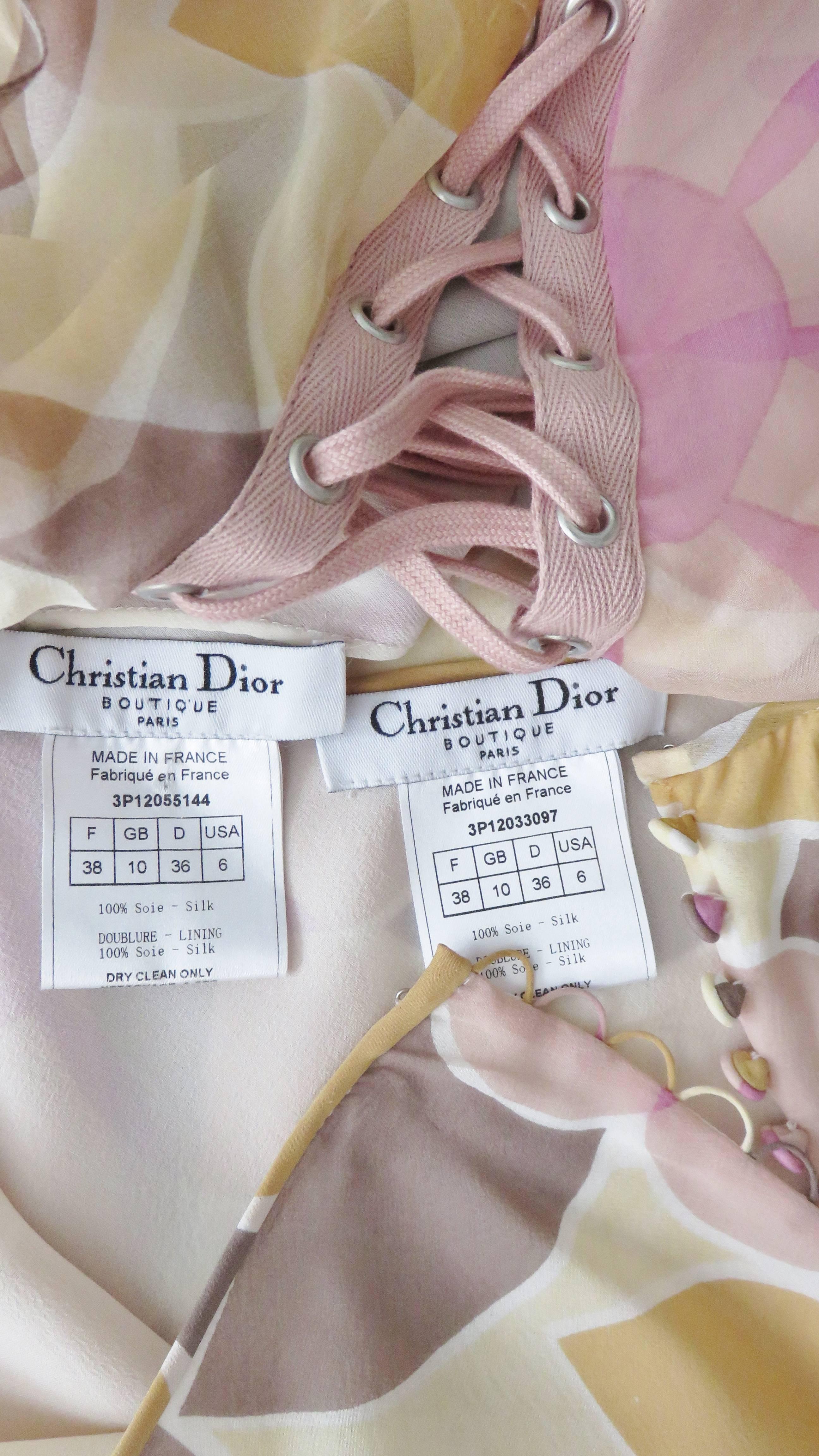 Christian Dior Fabulous Laceup Top and Skirt 10
