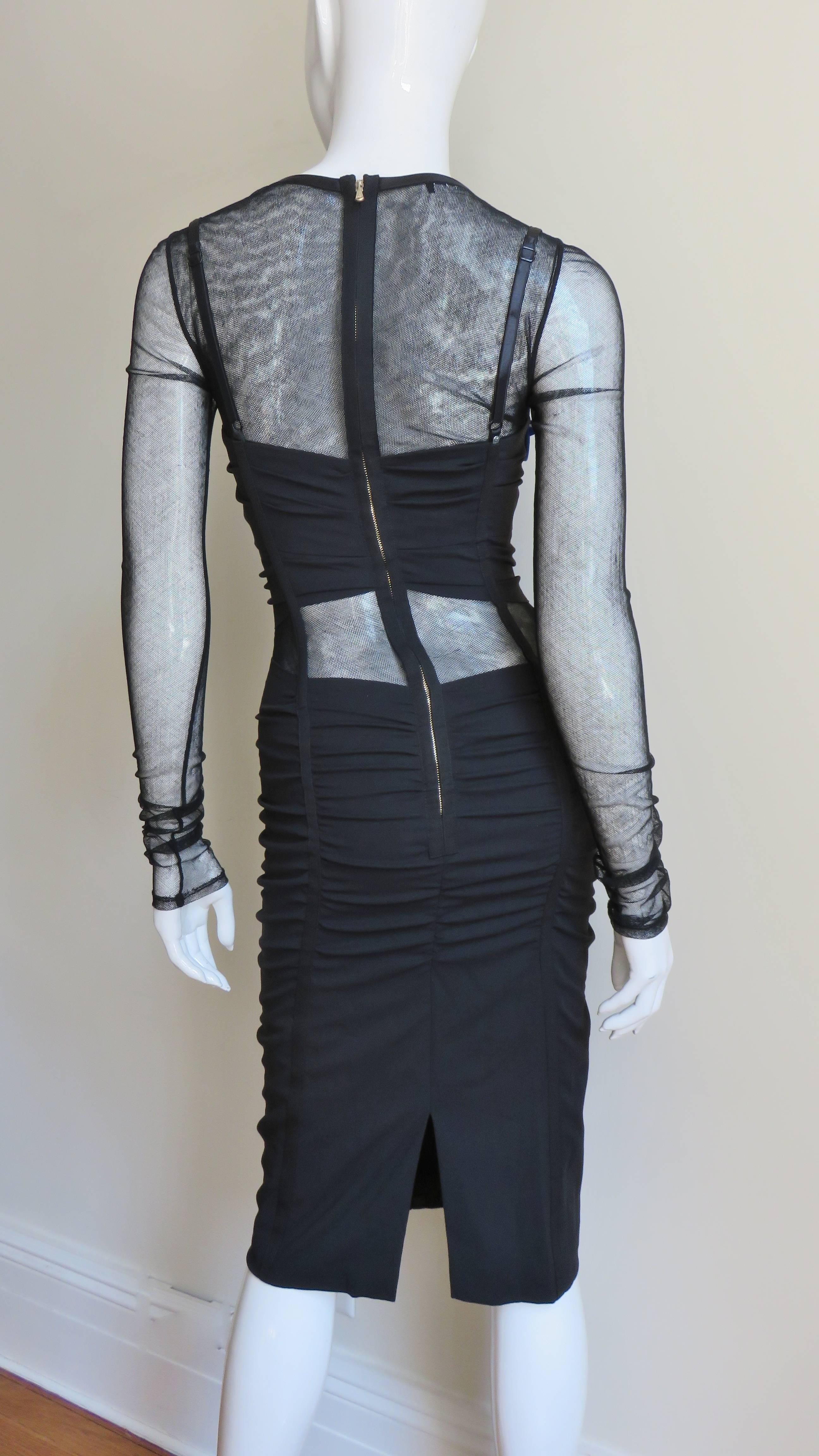 1990s Dolce & Gabbana Corset Cutout Dress 3