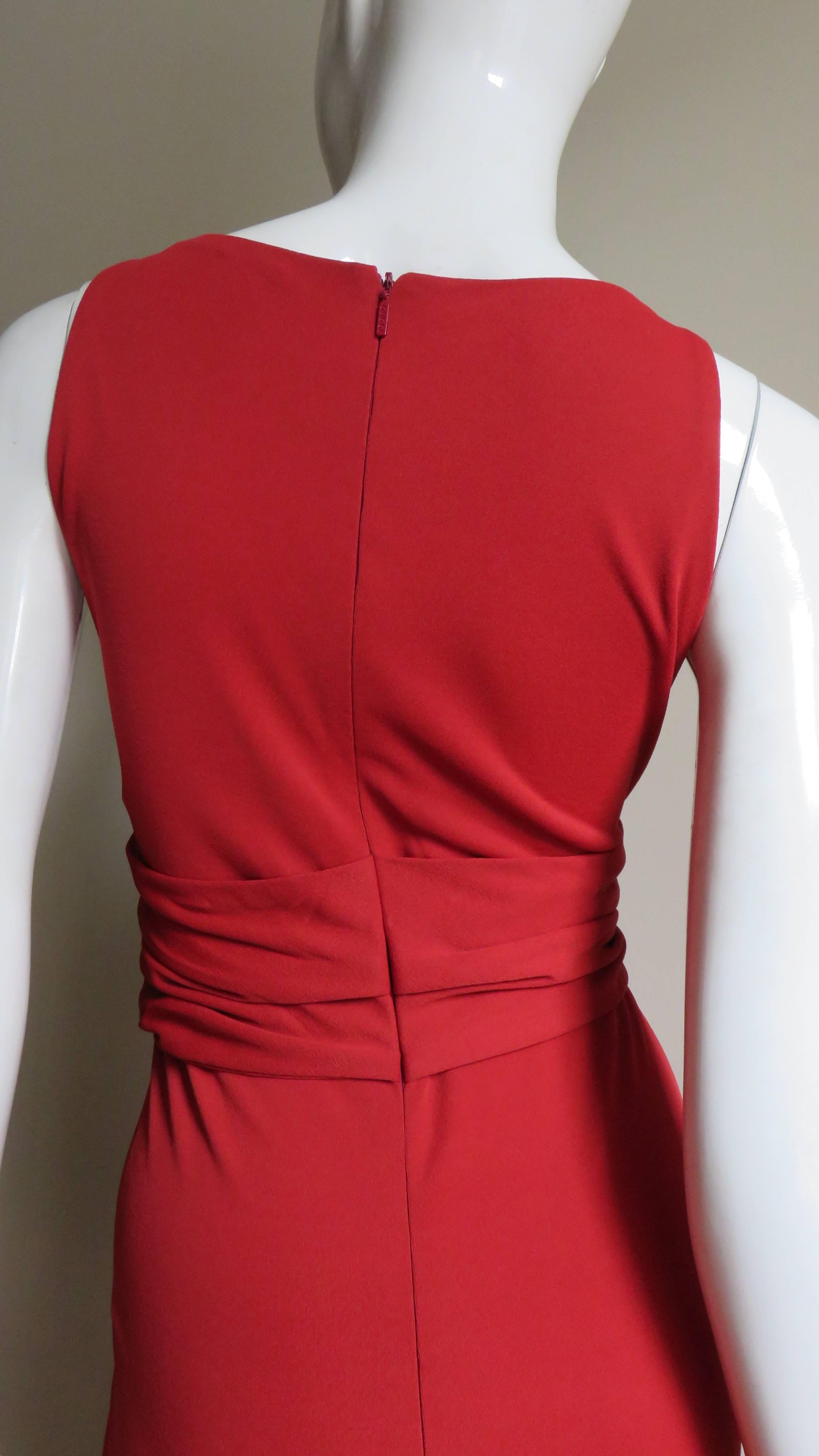 Red Vintage Gucci Plunge Front Gown