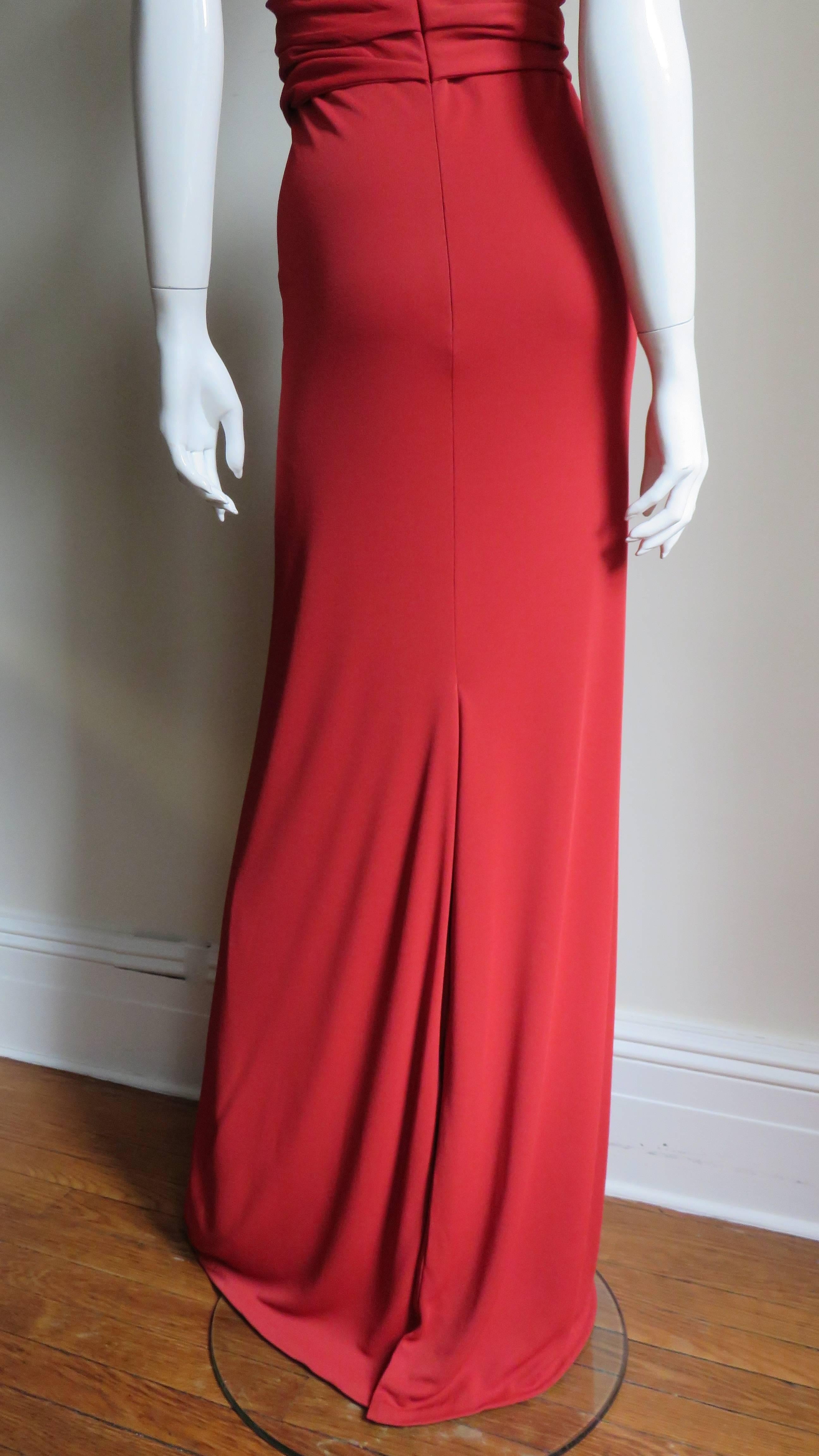 Vintage Gucci Plunge Front Gown In New Condition In Water Mill, NY