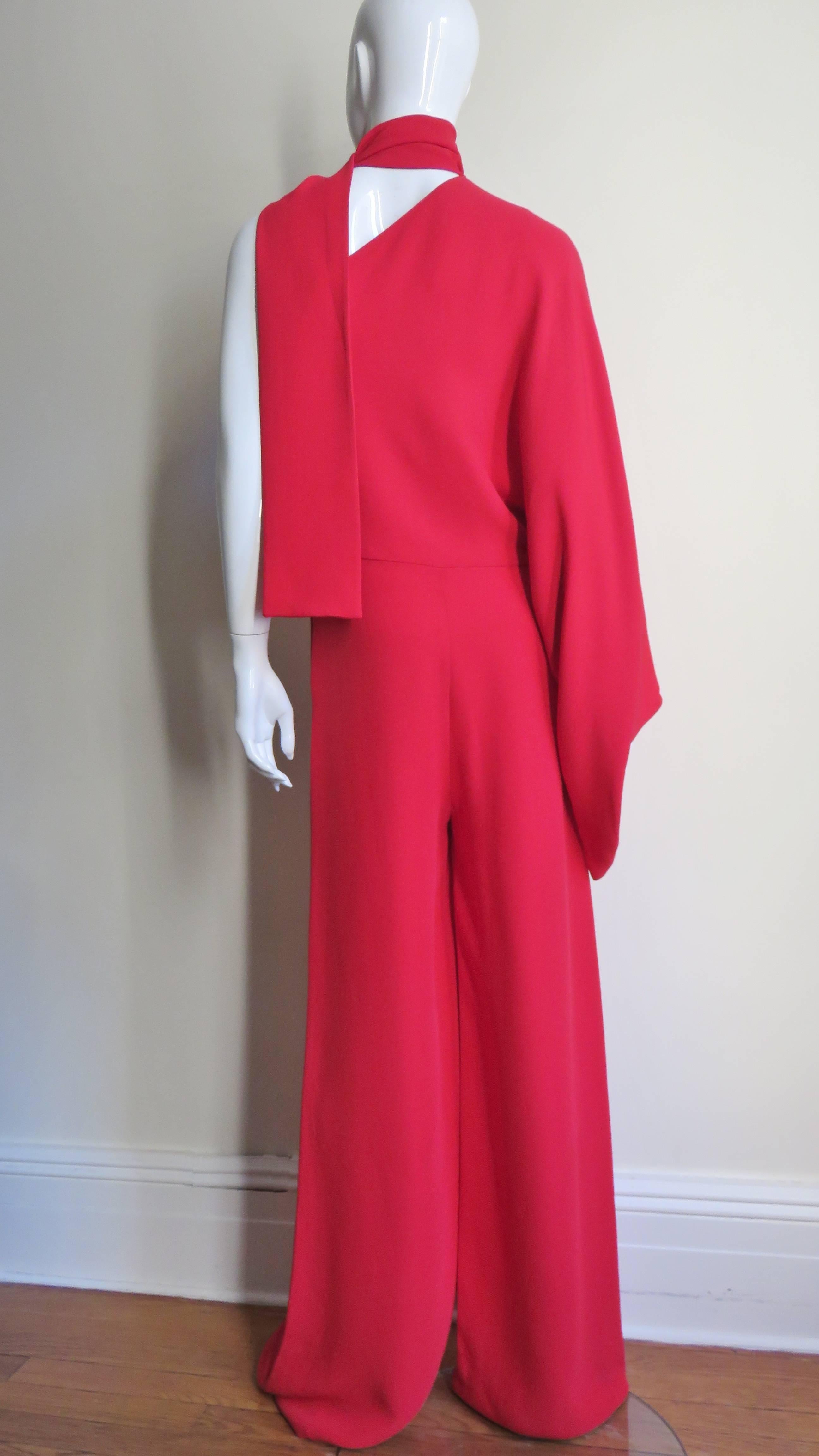 Valentino Silk One Sleeve Jumpsuit 7