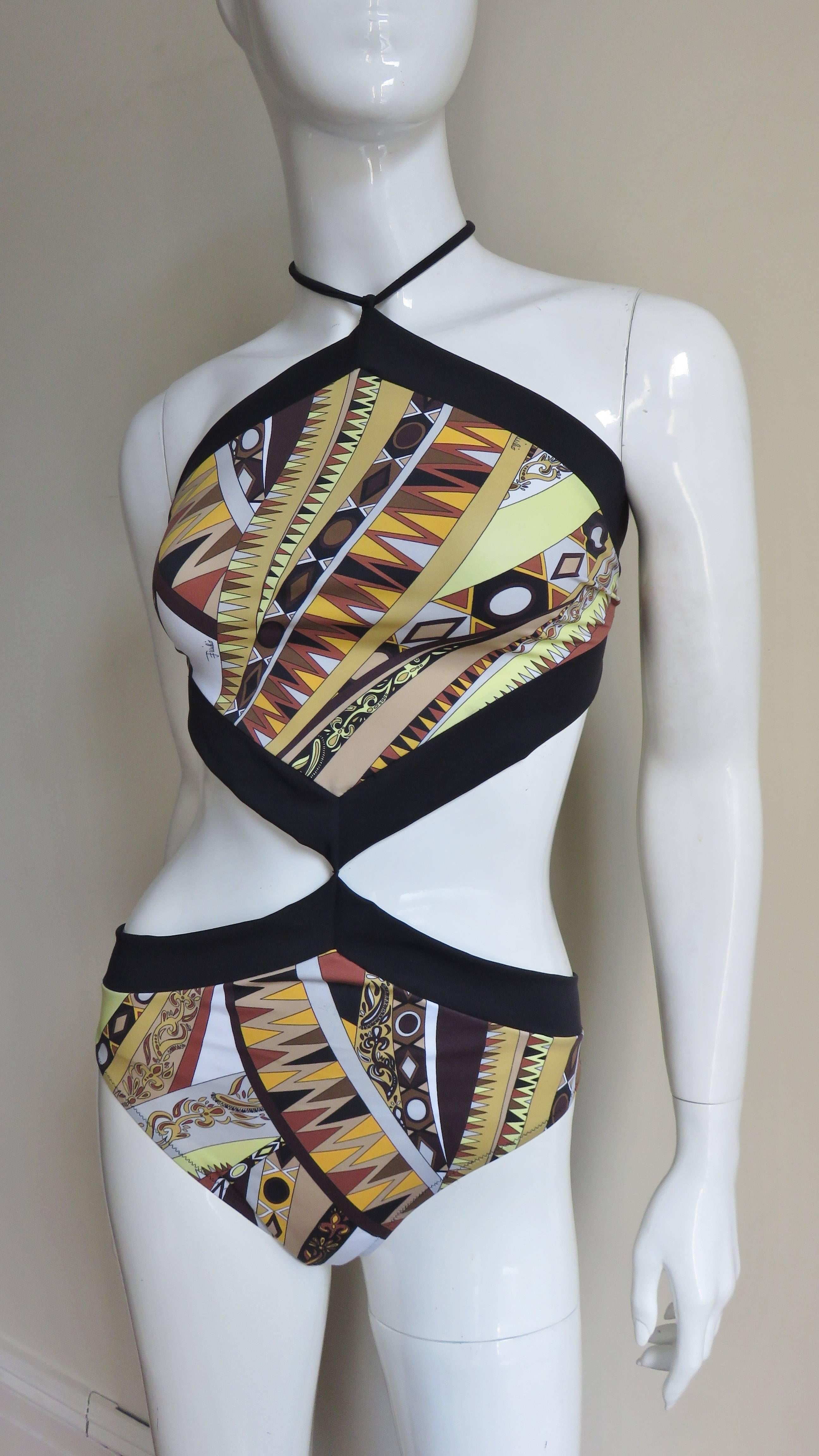 New Emilio Pucci Monokini Swimsuit In New Condition In Water Mill, NY