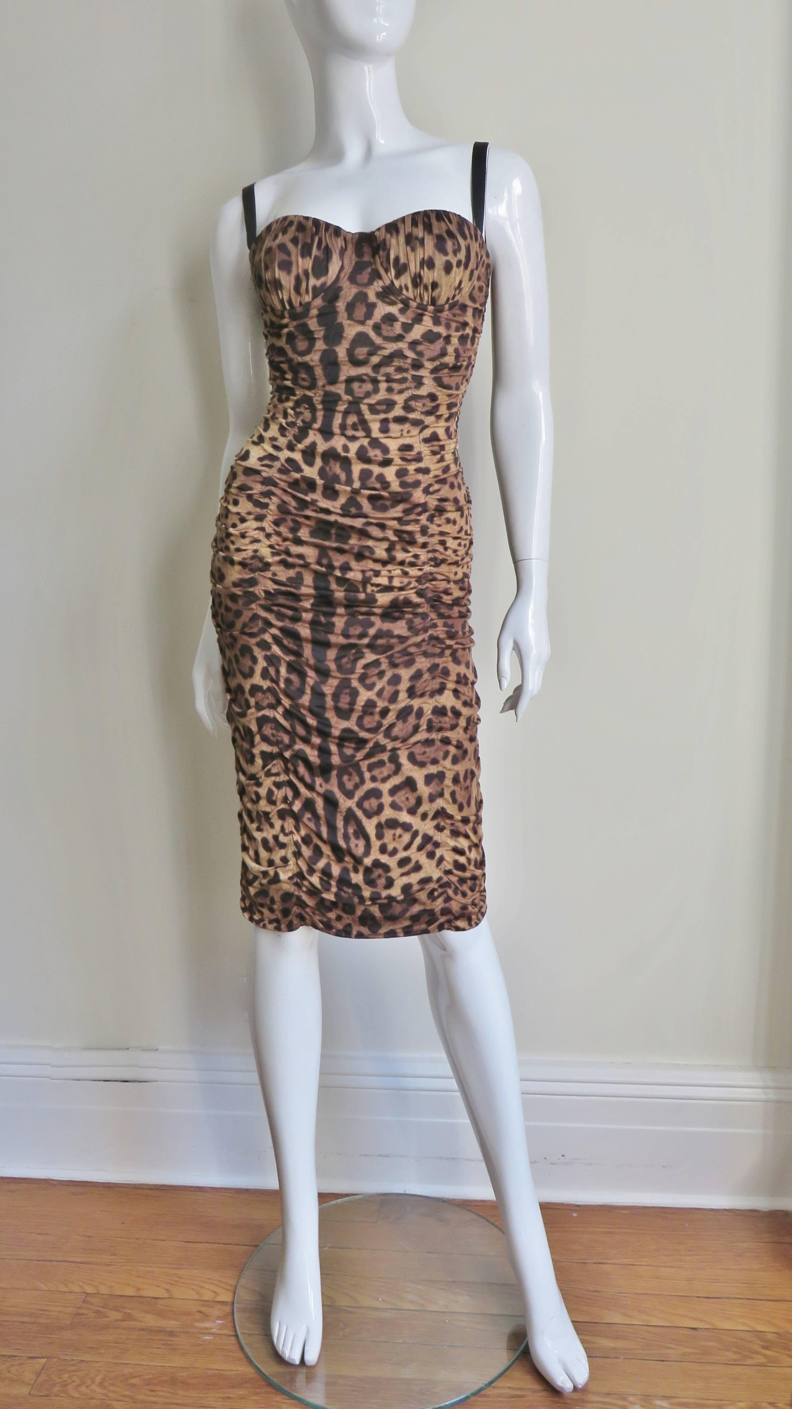Dolce & Gabbana Leopard Corset Dress 1