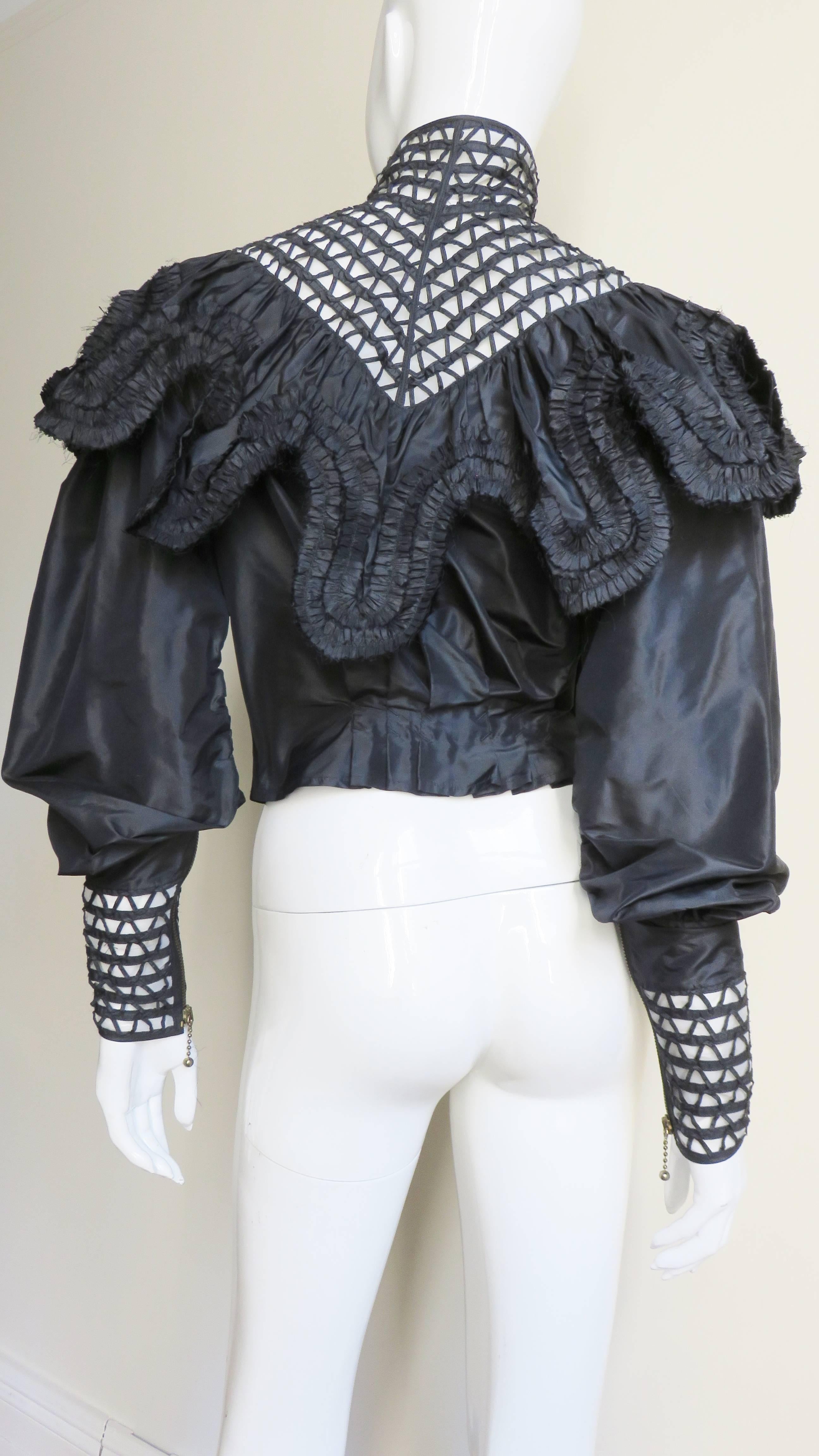 1990s Jean Paul Gaultier Modern Victorian Silk Jacket 4