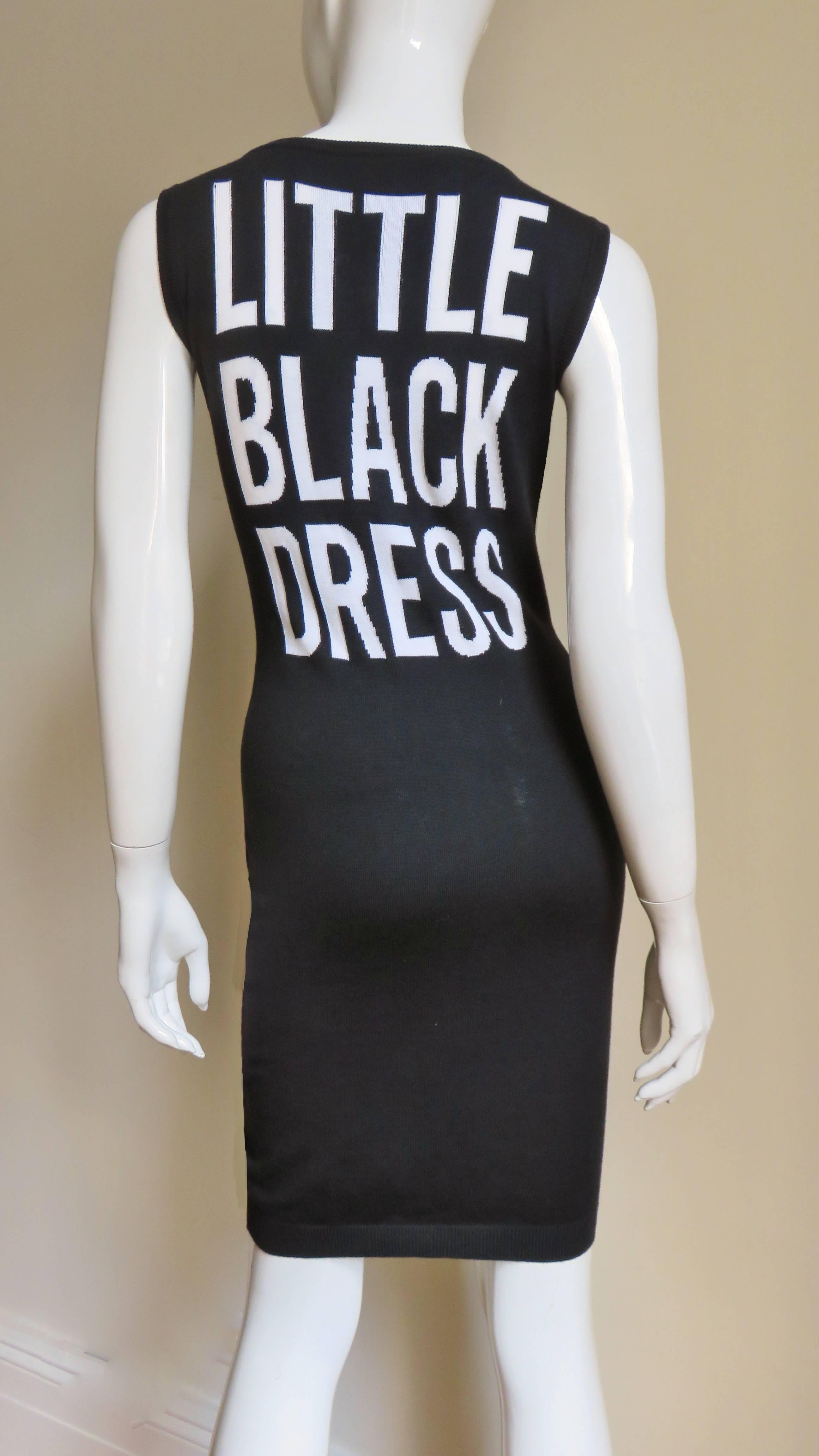 Moschino Couture ' LITTLE BLACK DRESS ' In New Condition In Water Mill, NY