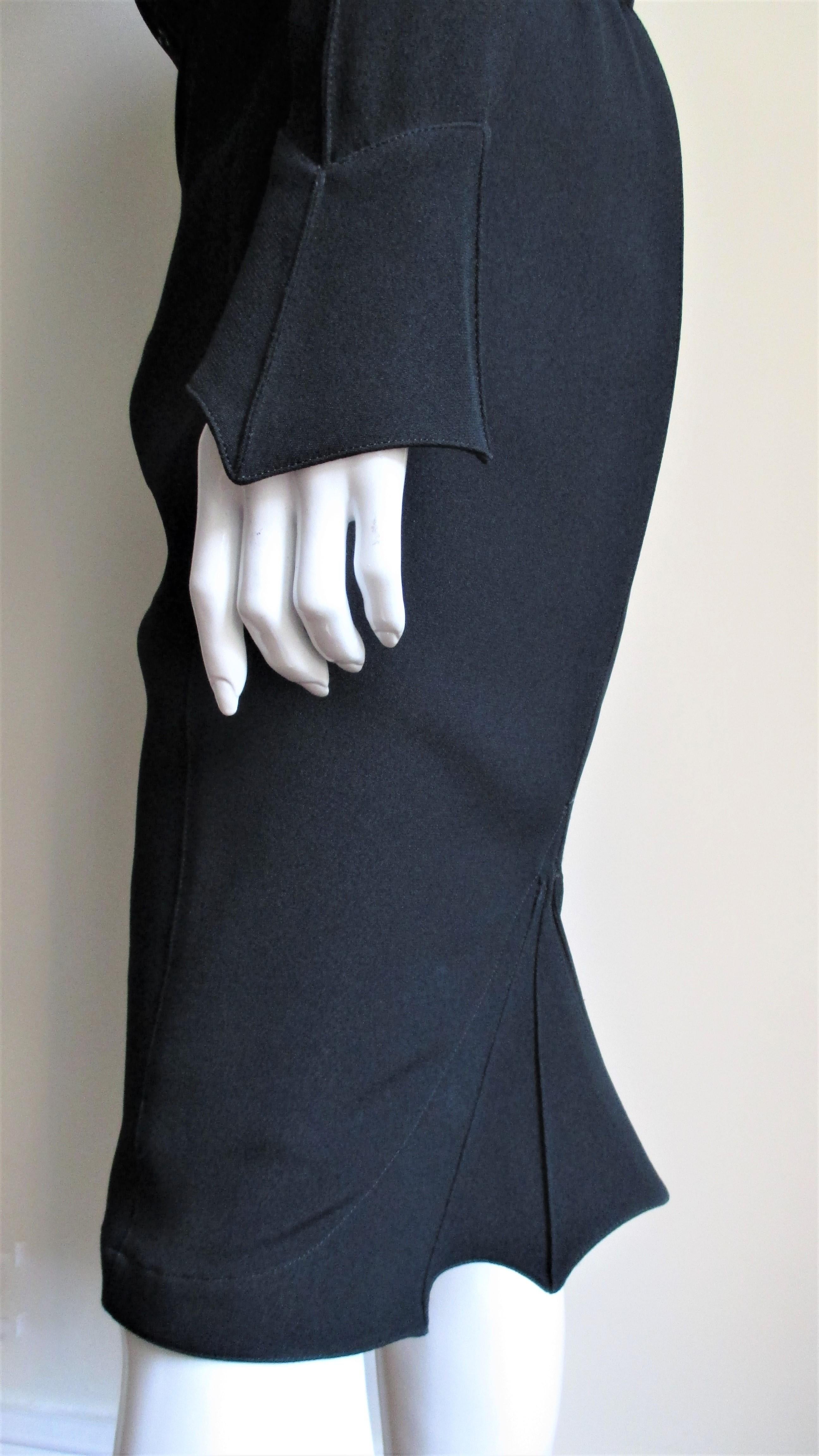 1980s Thierry Mugler Modern Gothic Dress 10