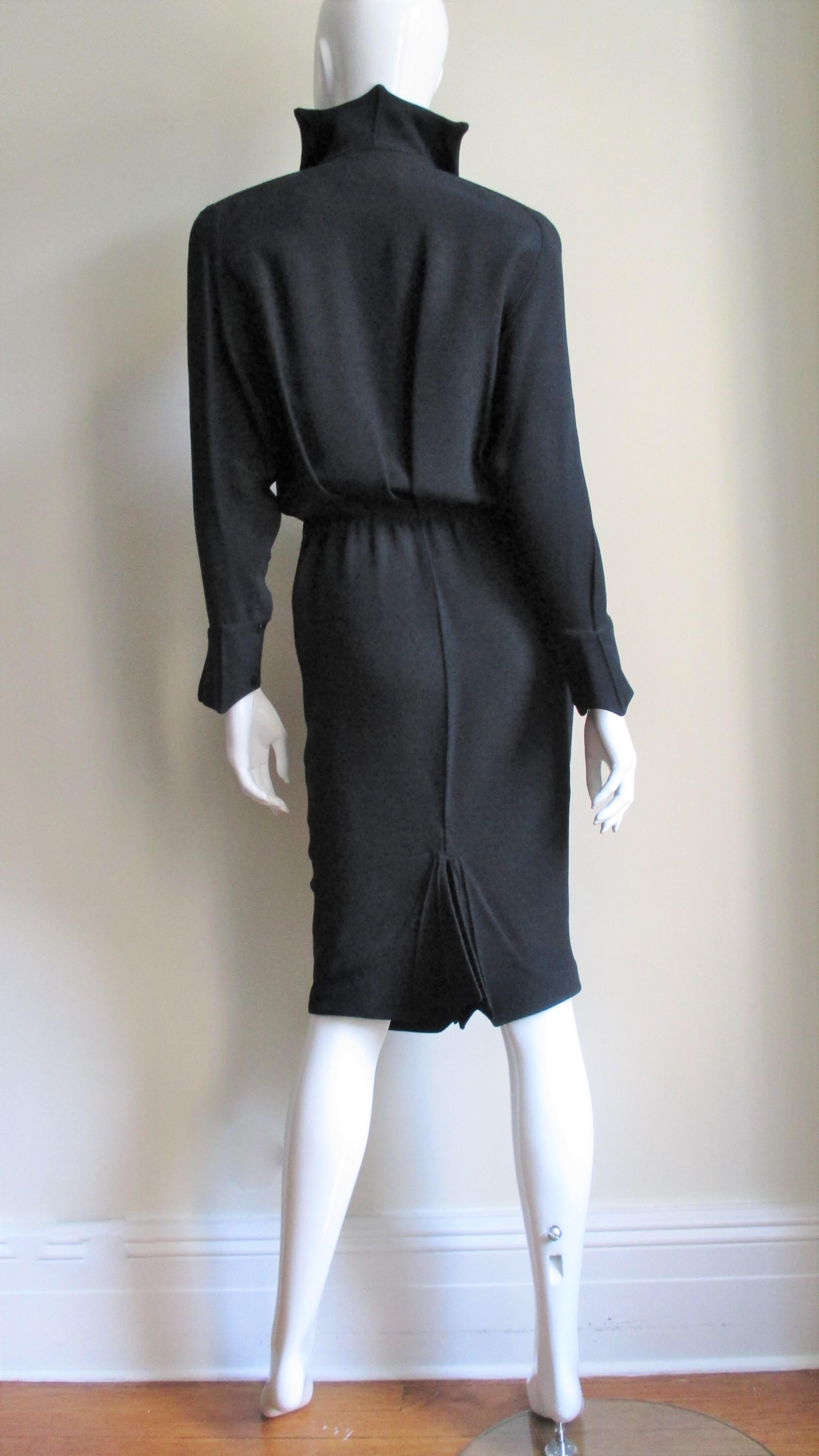 1980s Thierry Mugler Modern Gothic Dress 6