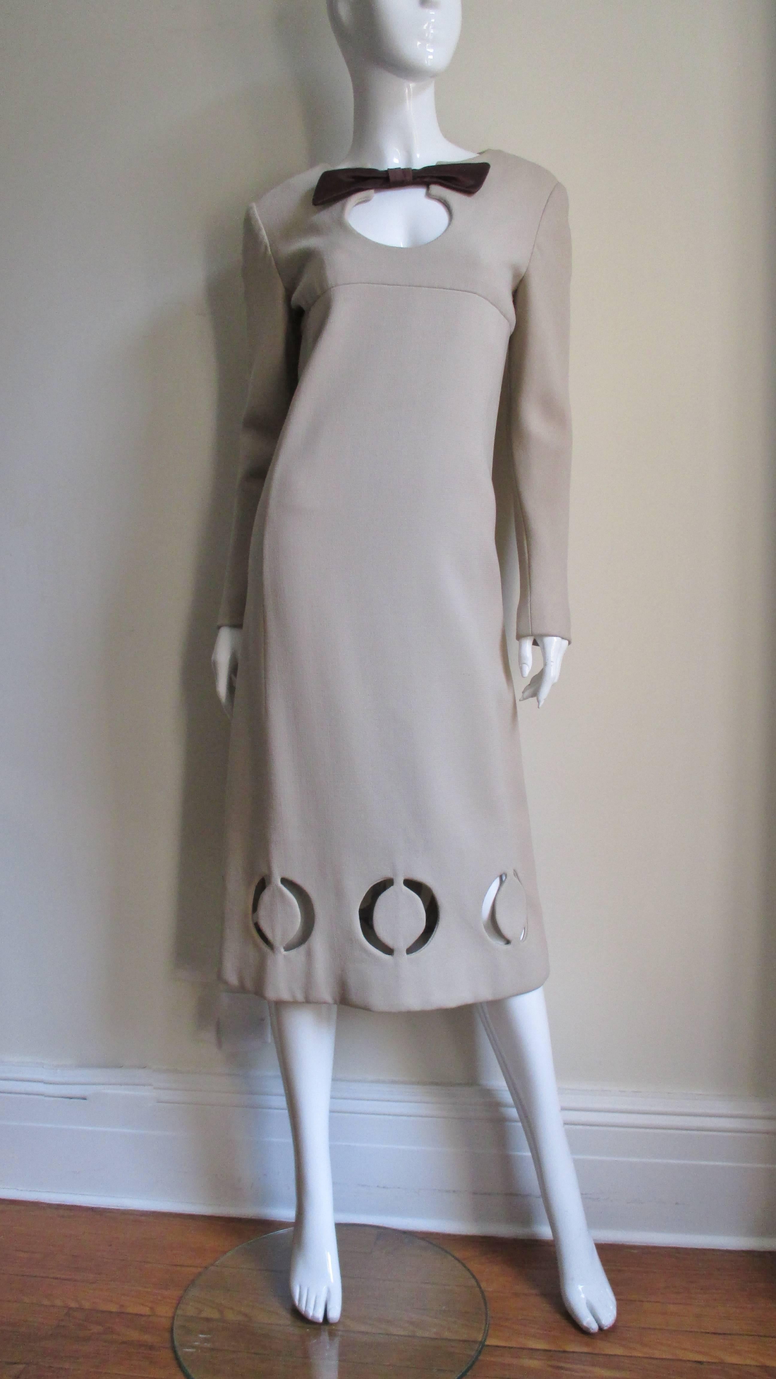  Pierre Cardin 1960s Dress with Cut out Hem 1