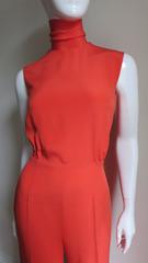 Celine Orange Jumpsuit With Tie Neck
