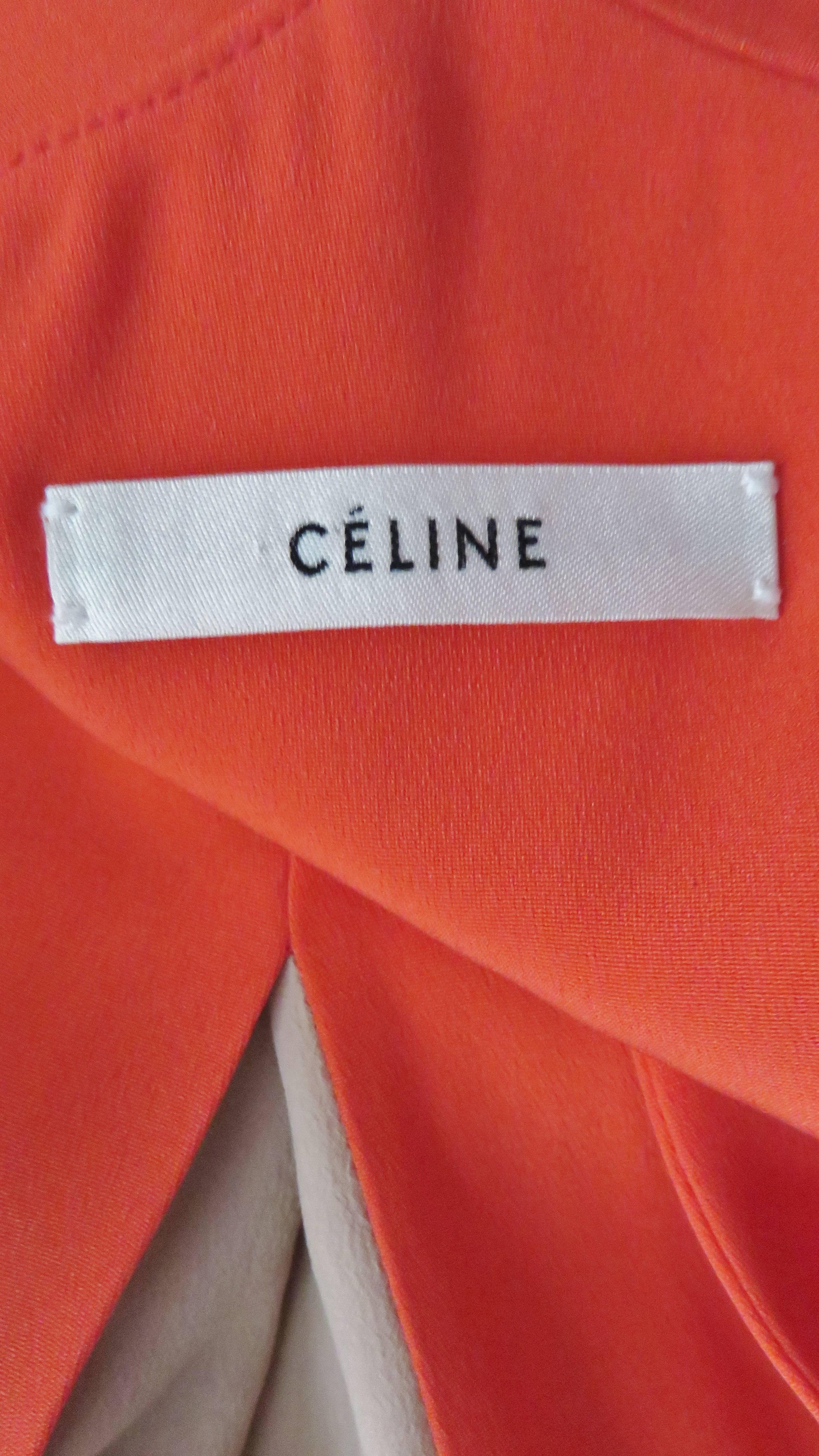 Celine Orange Jumpsuit With Tie Neck 3