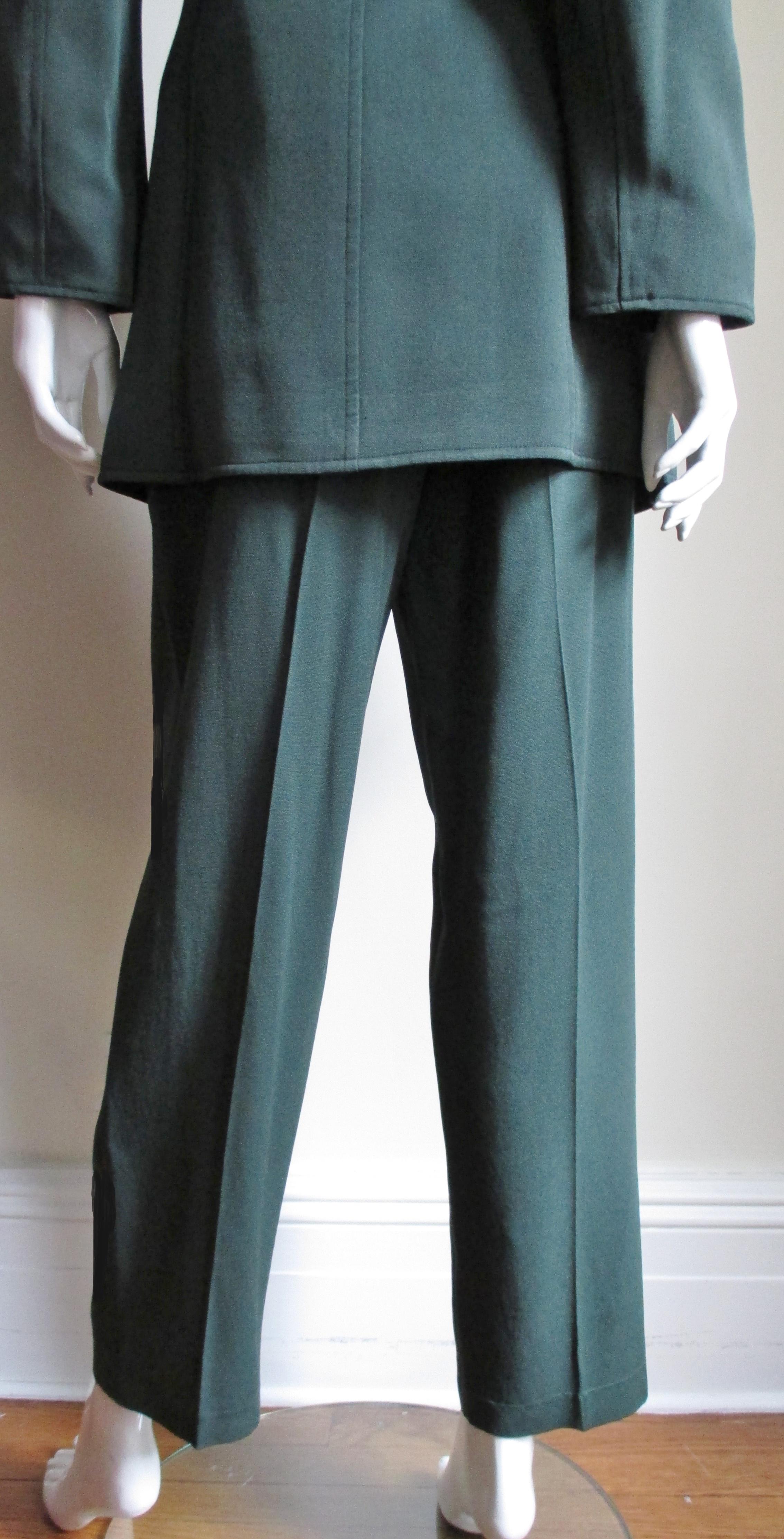 Claude Montana 3 Piece Jacket, Skirt and Pants Suit 1980s 6