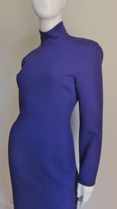 Gianni Versace Purple 1990s Dress with Origami Hem
