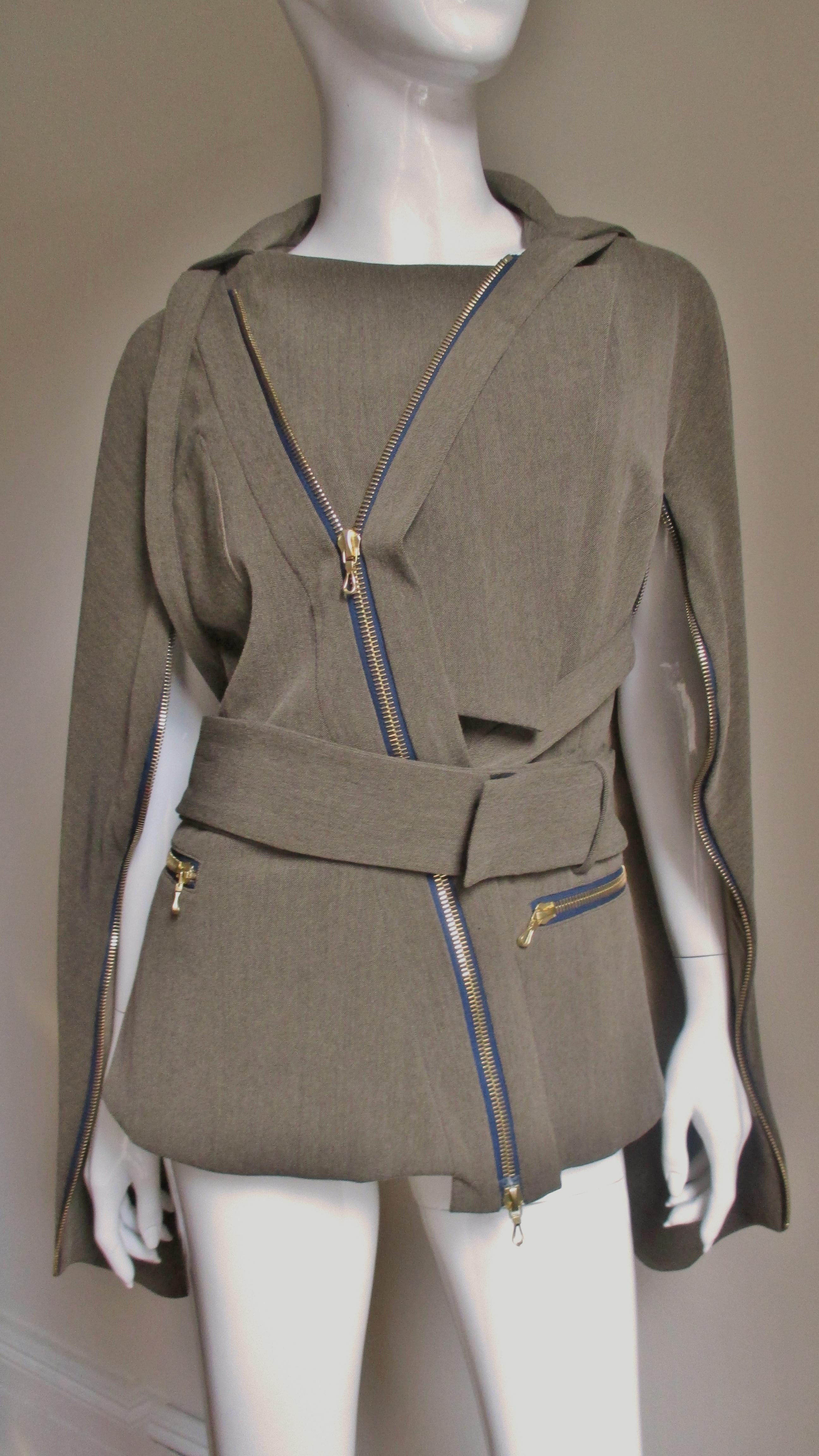 Vivienne Westwood Convertible Bondage Jacket Cape In Excellent Condition In Water Mill, NY