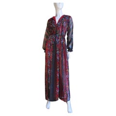 Vintage Giorgio Sant'Angelo Silk Maxi Dress 1970s