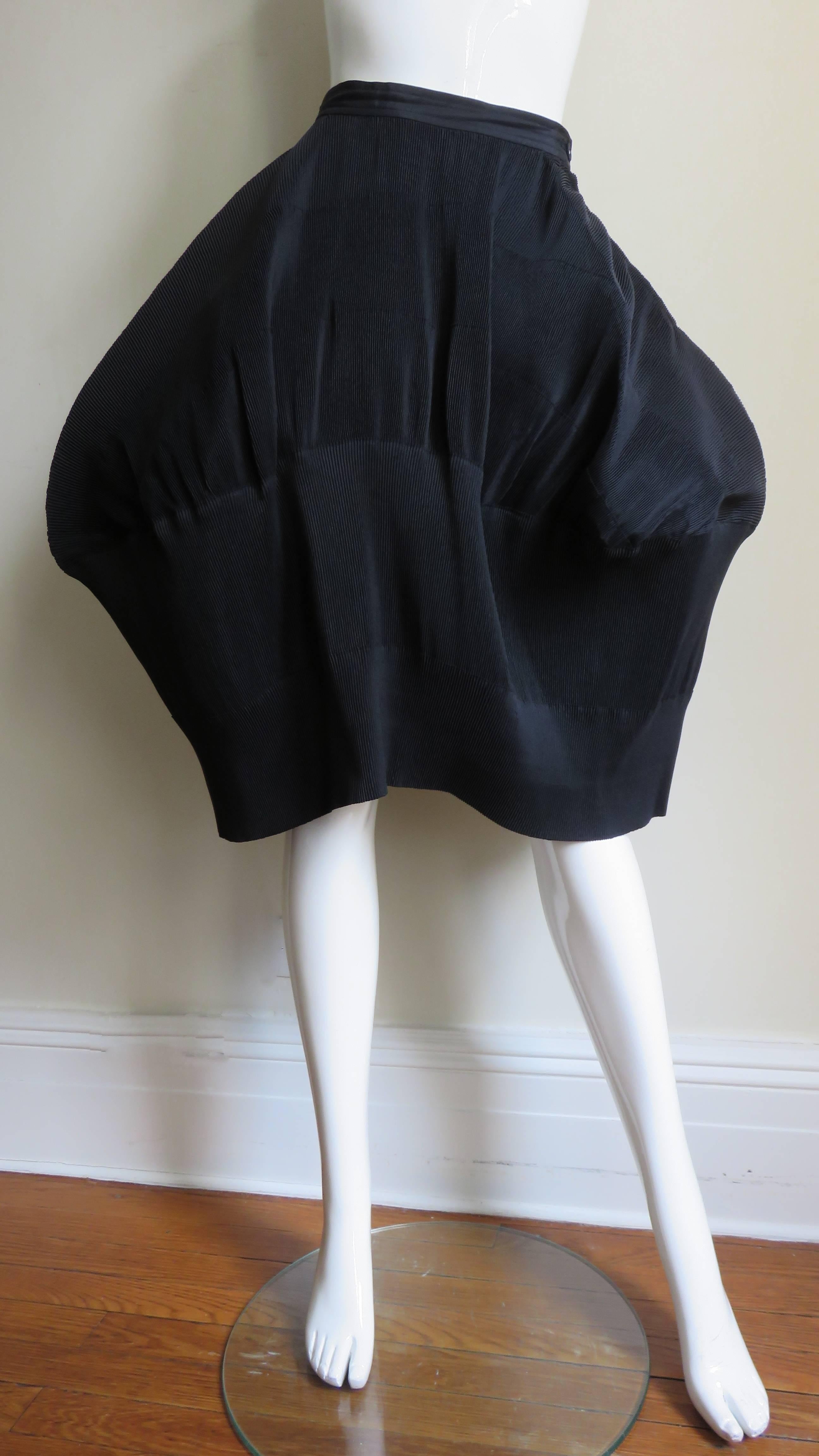 Black 1989 Comme des Garcons Dramatic Wide Skirt