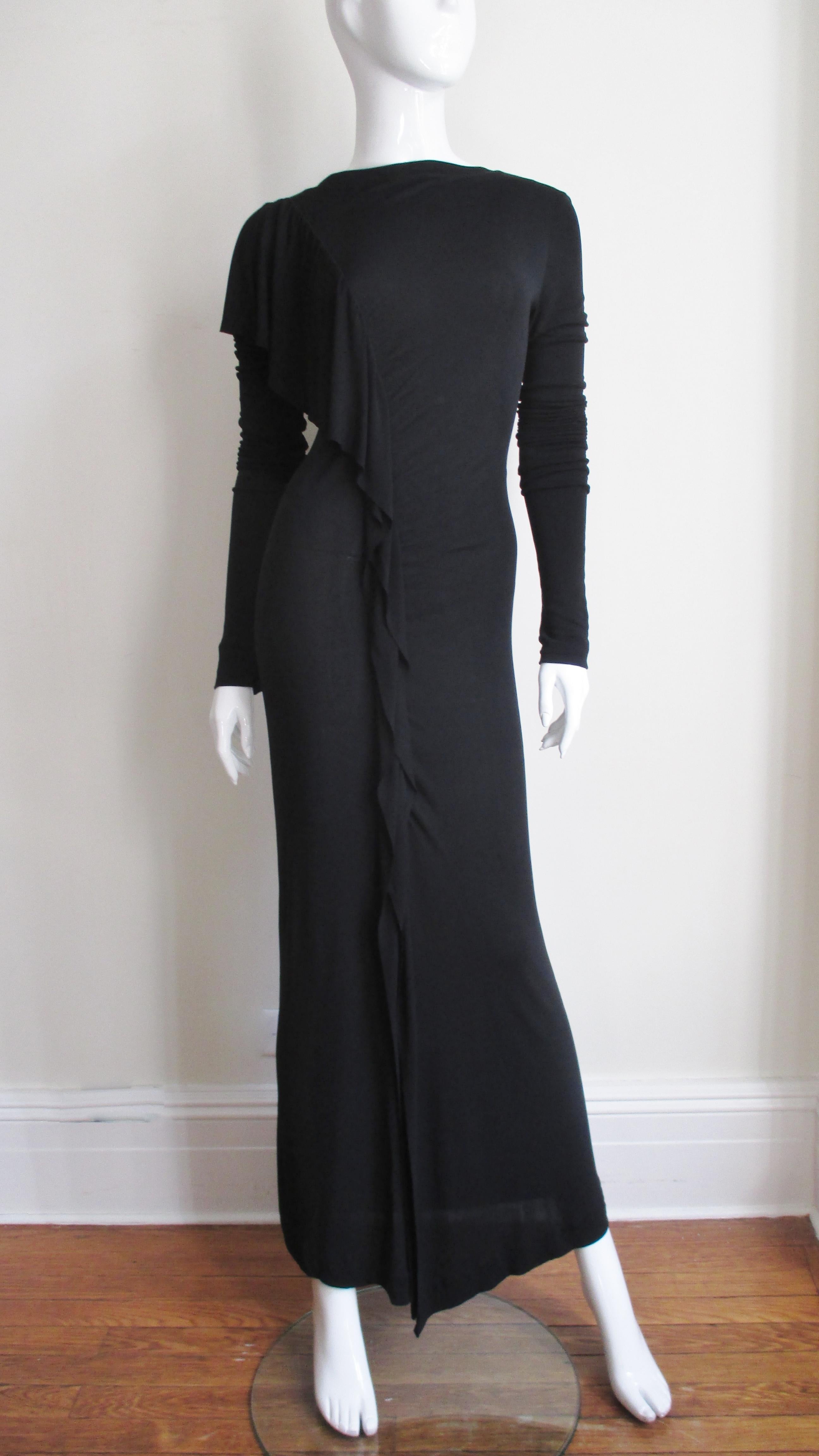 Black 1990s Jean Paul Gaultier Maxi Dress