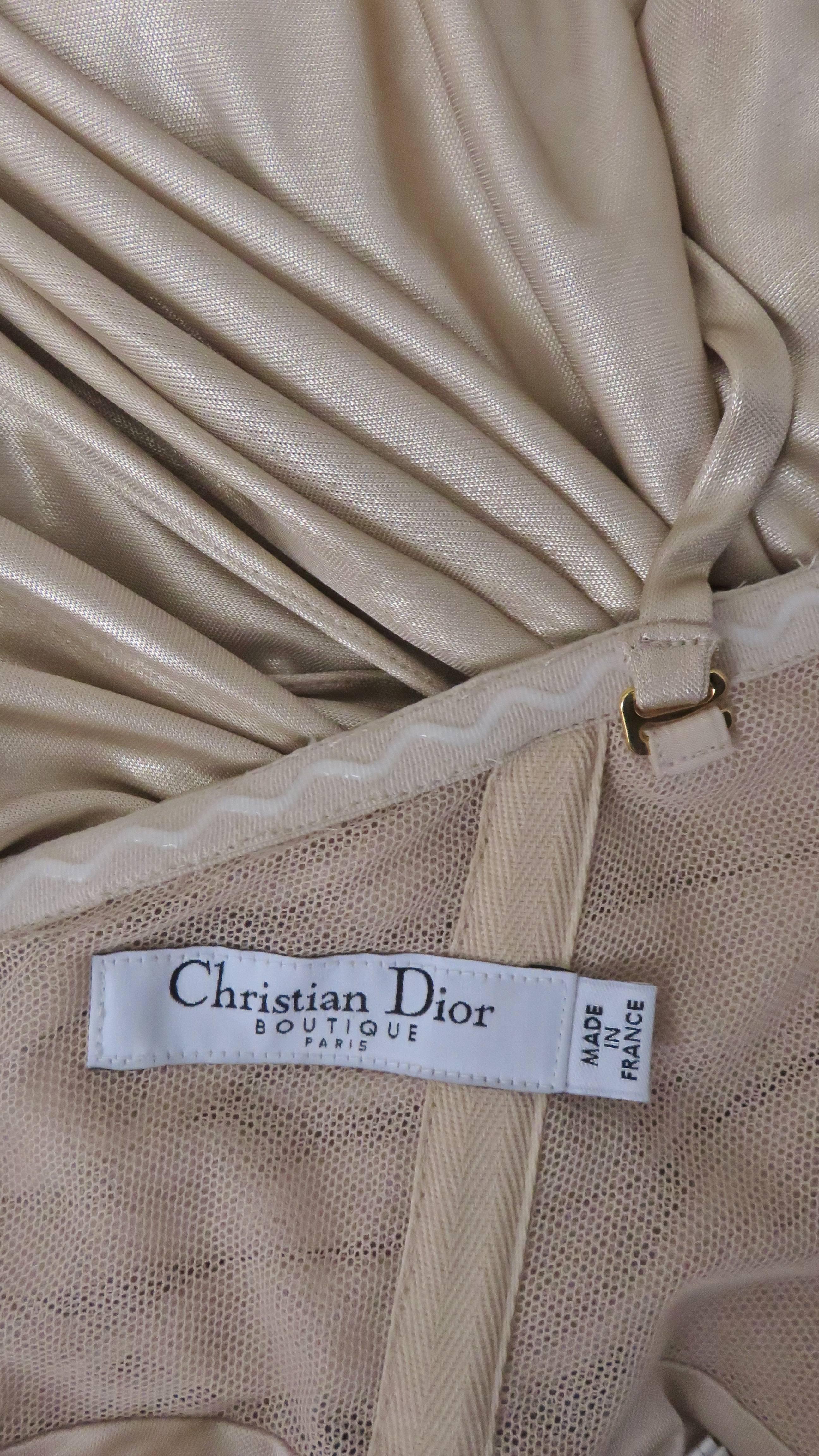 John Galliano for Christian Dior Ruched Corset Bustier Dress  For Sale 8