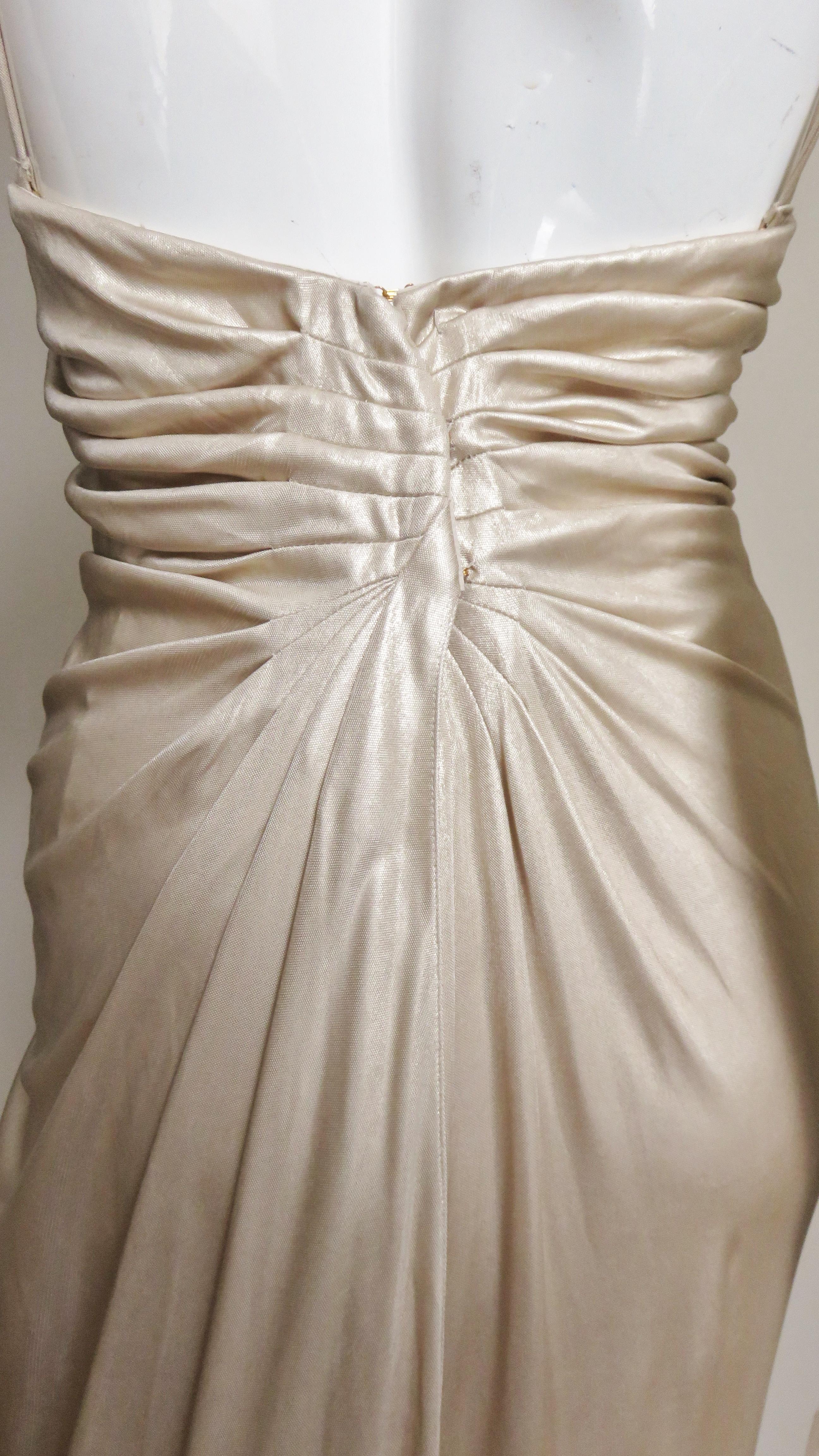 John Galliano for Christian Dior Ruched Corset Bustier Dress  For Sale 4
