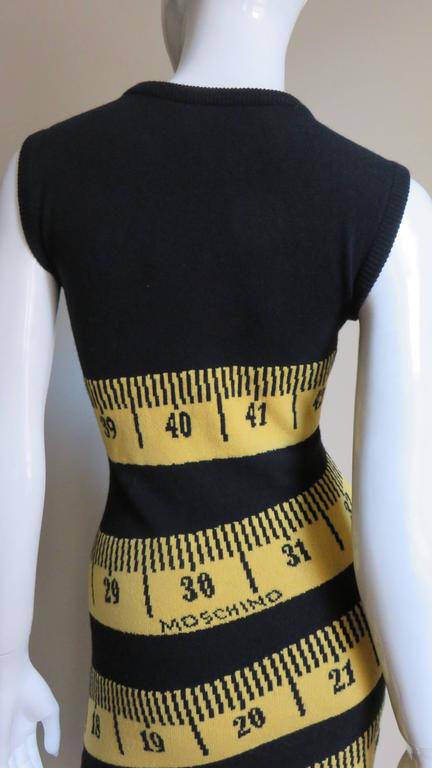 Moschino Couture Color Block Measuring Tape Dress For Sale 5