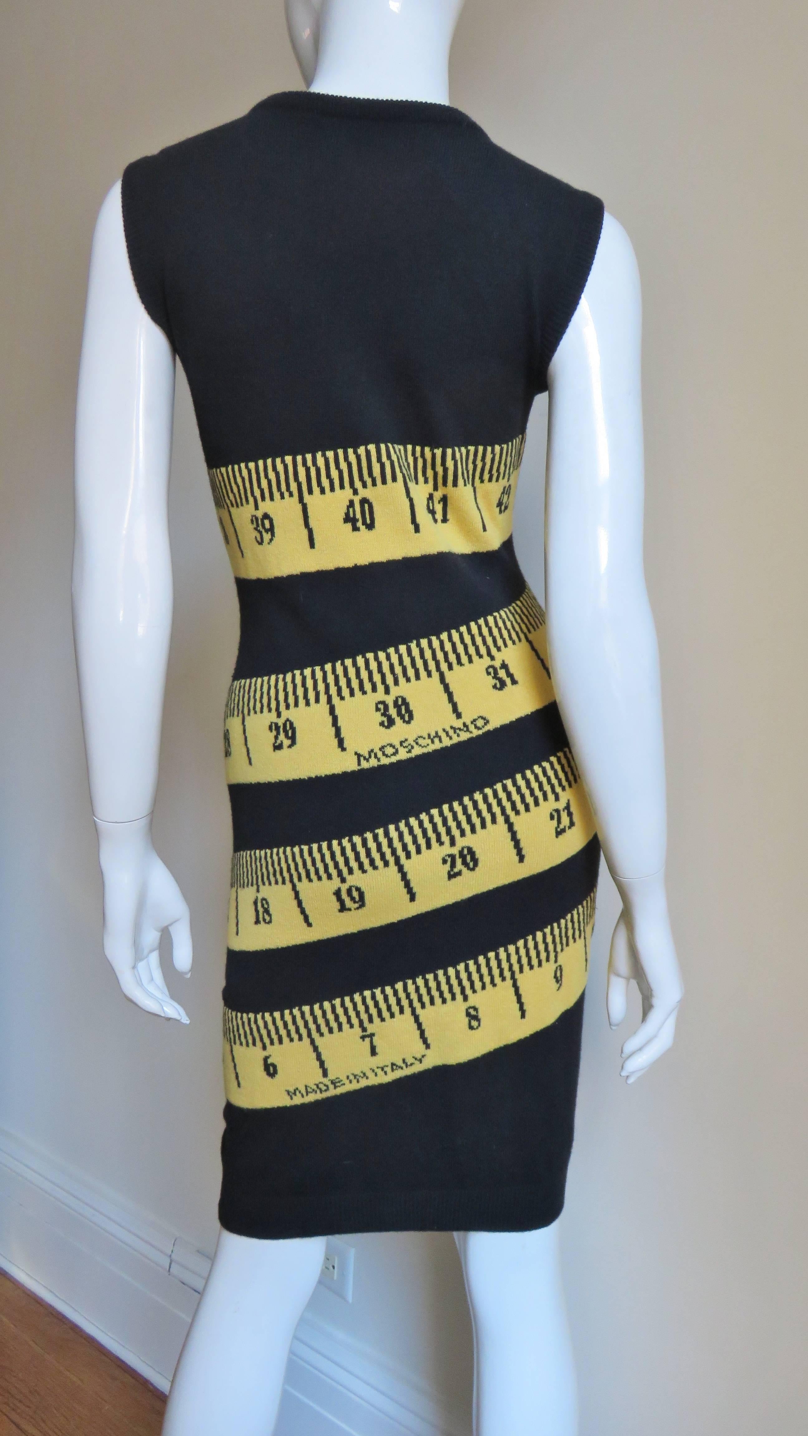 Women's Moschino Couture Color Block Measuring Tape Dress