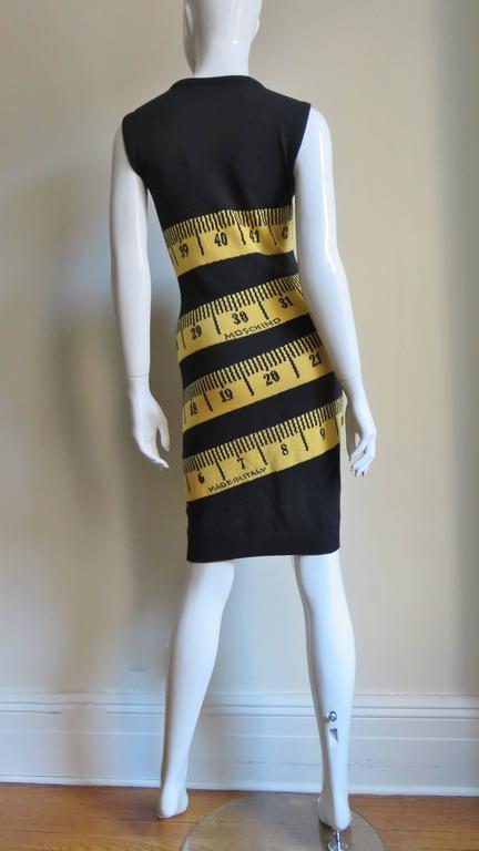 Moschino Couture Color Block Measuring Tape Dress For Sale 6