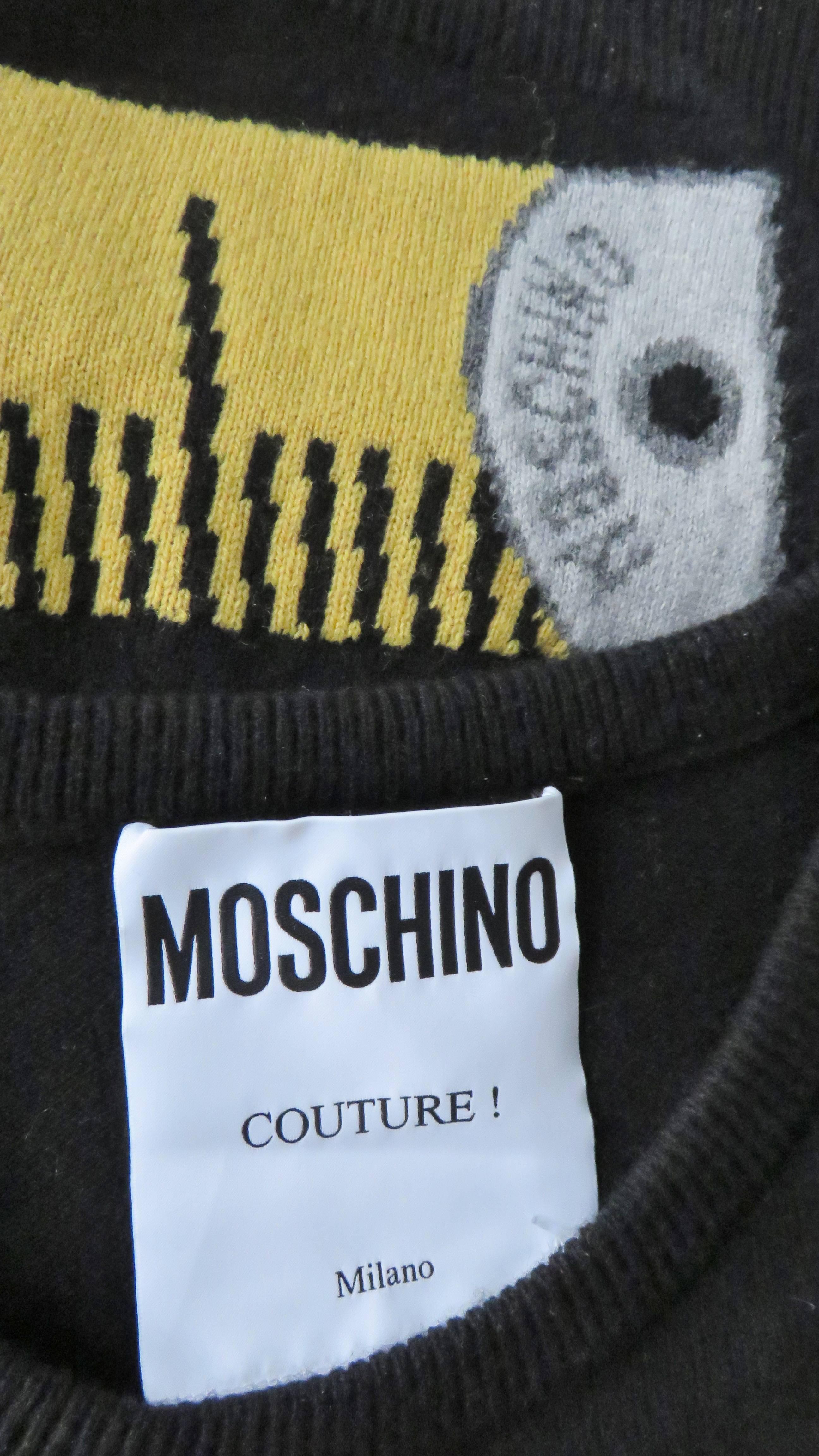 Moschino Couture Color Block Measuring Tape Dress 4